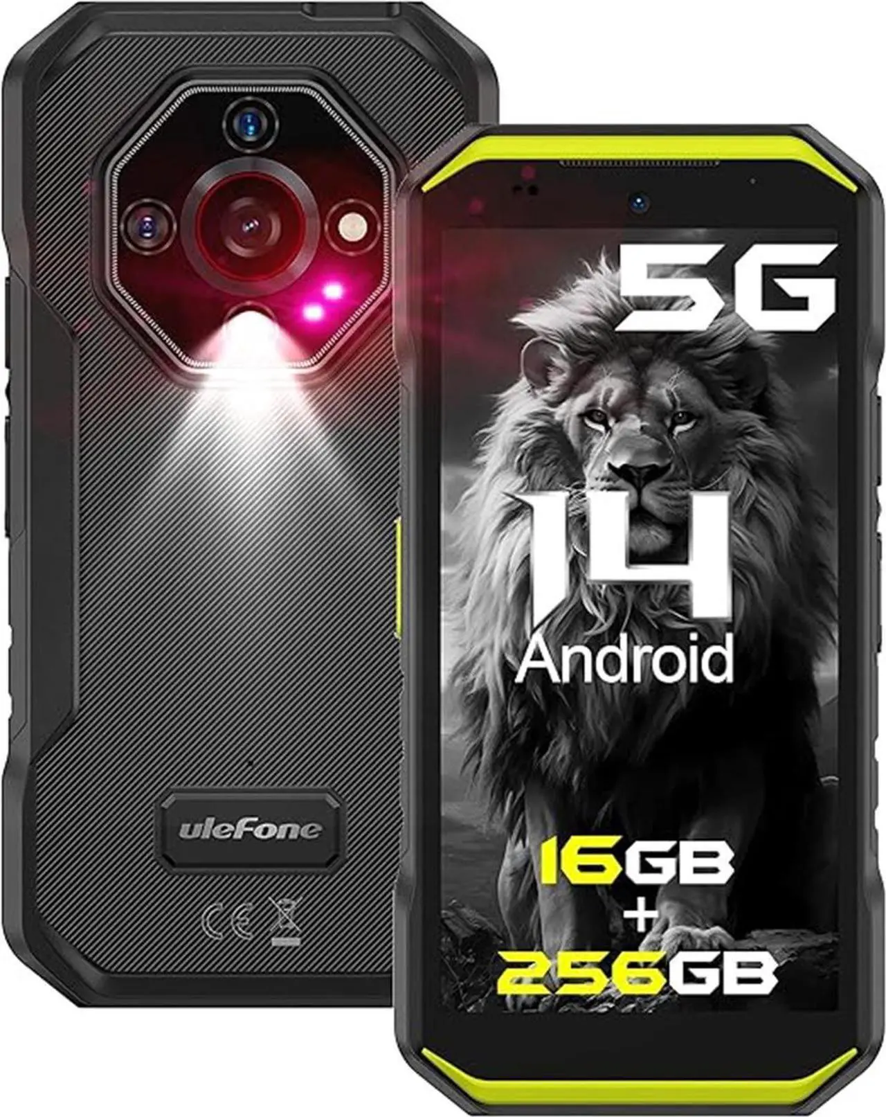 Main image of Ulefone Armor X32 Pro 5G Rugged Phone, MTK Dimensity 6300, 16+256GB, Android 14, Widevine L1, 64MP/25MP Night Vision, Dedicated Glare Flashlight, 5G WiFi Hotspot, 5.65 90Hz, 5500mAh, NFC/GPS Green