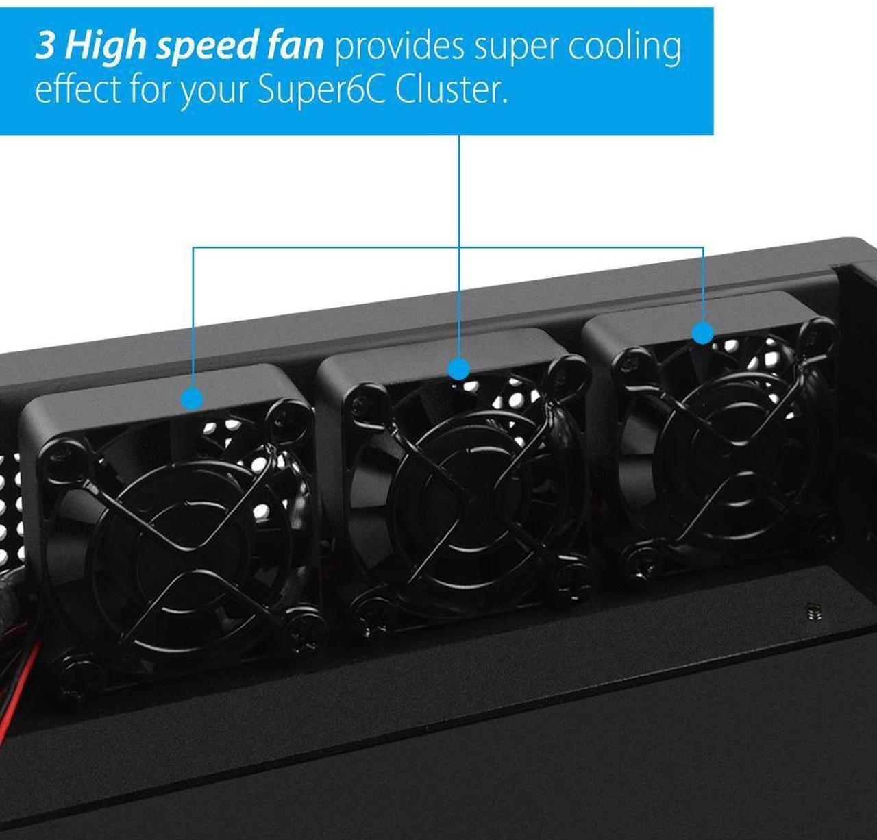 Alt view image 5 of 7 - 52Pi ITX Case with Fan for Deskpi Super6c Raspberry Pi CM5/CM4 Cluster Mini-ITX board