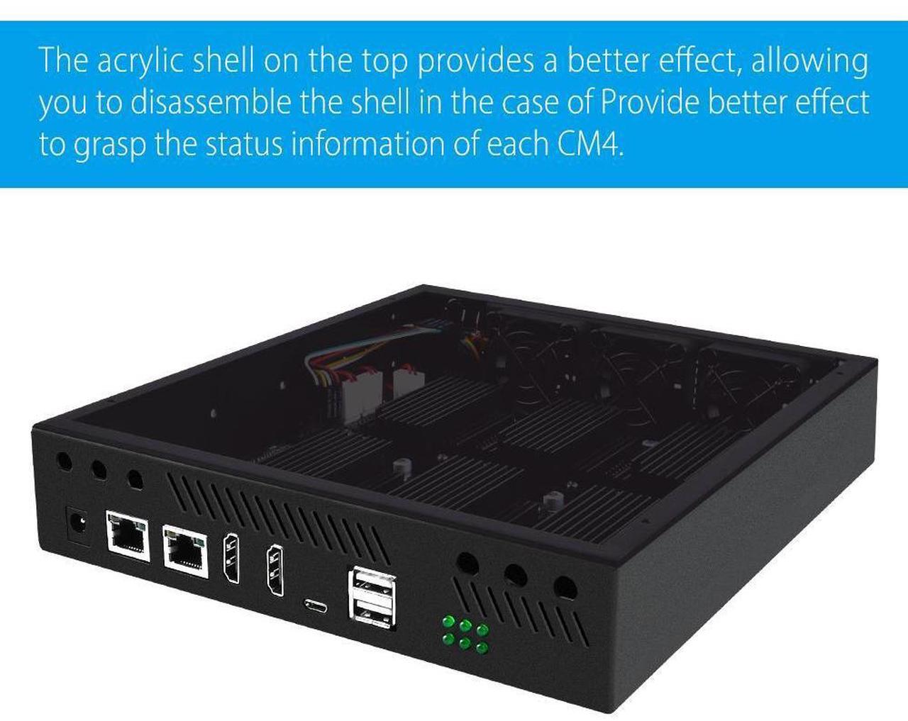 Alt view image 4 of 7 - 52Pi ITX Case with Fan for Deskpi Super6c Raspberry Pi CM5/CM4 Cluster Mini-ITX board
