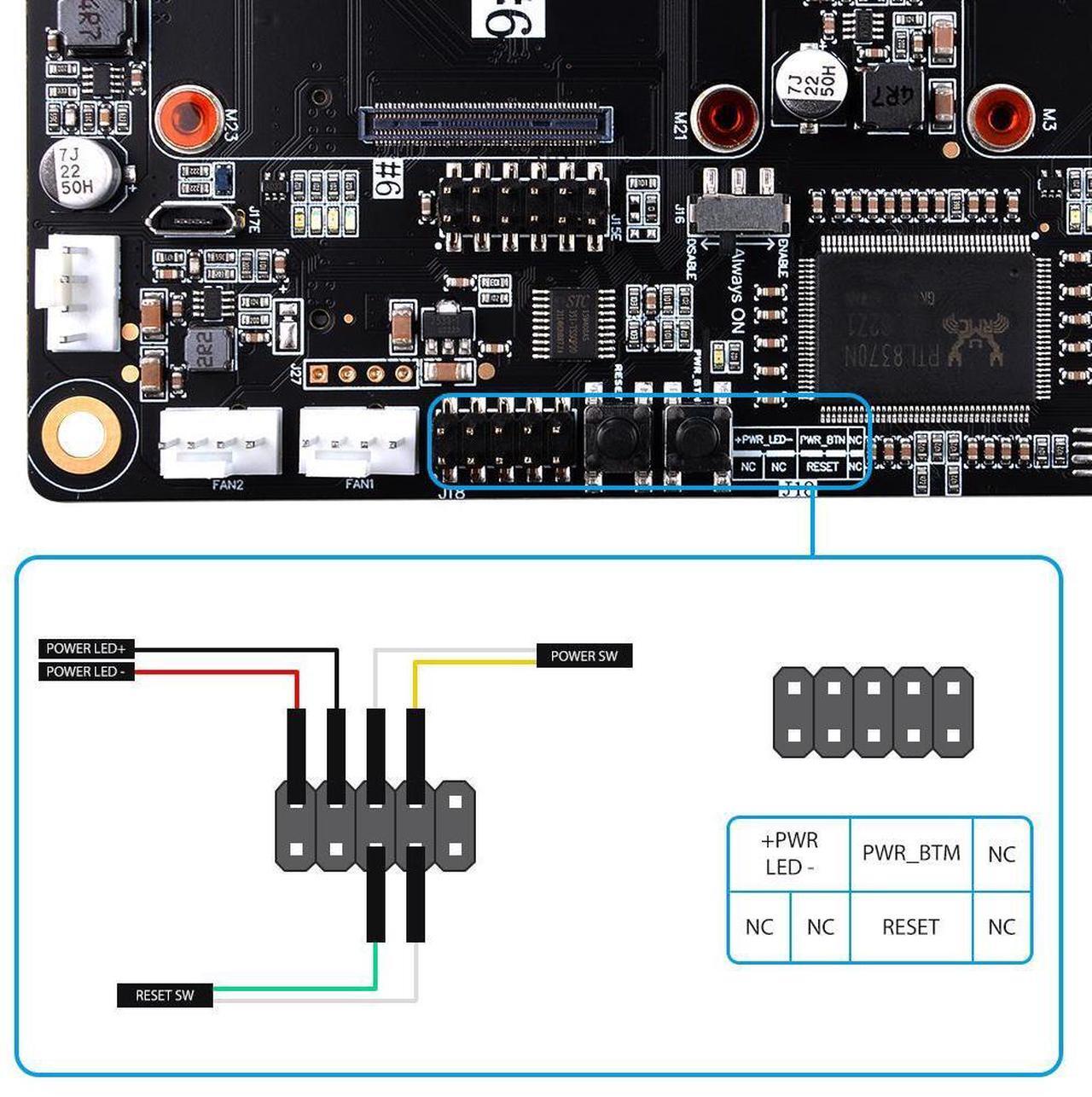 Alt view image 7 of 7 - 52Pi ITX Case with Fan for Deskpi Super6c Raspberry Pi CM5/CM4 Cluster Mini-ITX board