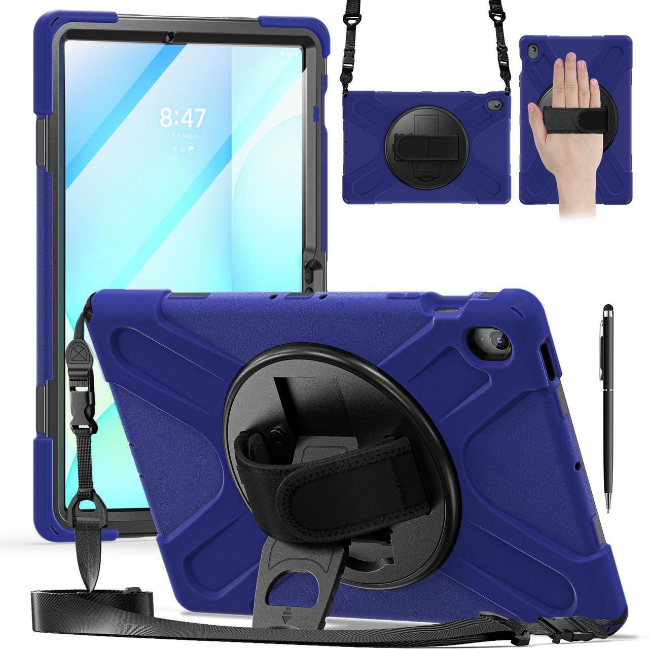 Main image of WERLEO Case for Samsung Galaxy Tab S10 FE Plus 13.1 inch 2025 SM-X620/X626B/X626, Shockproof Protective Cover with Screen Protector, Stand, Hand/Shoulder Strap Pen Holder,Stylus Pen Navy Blue