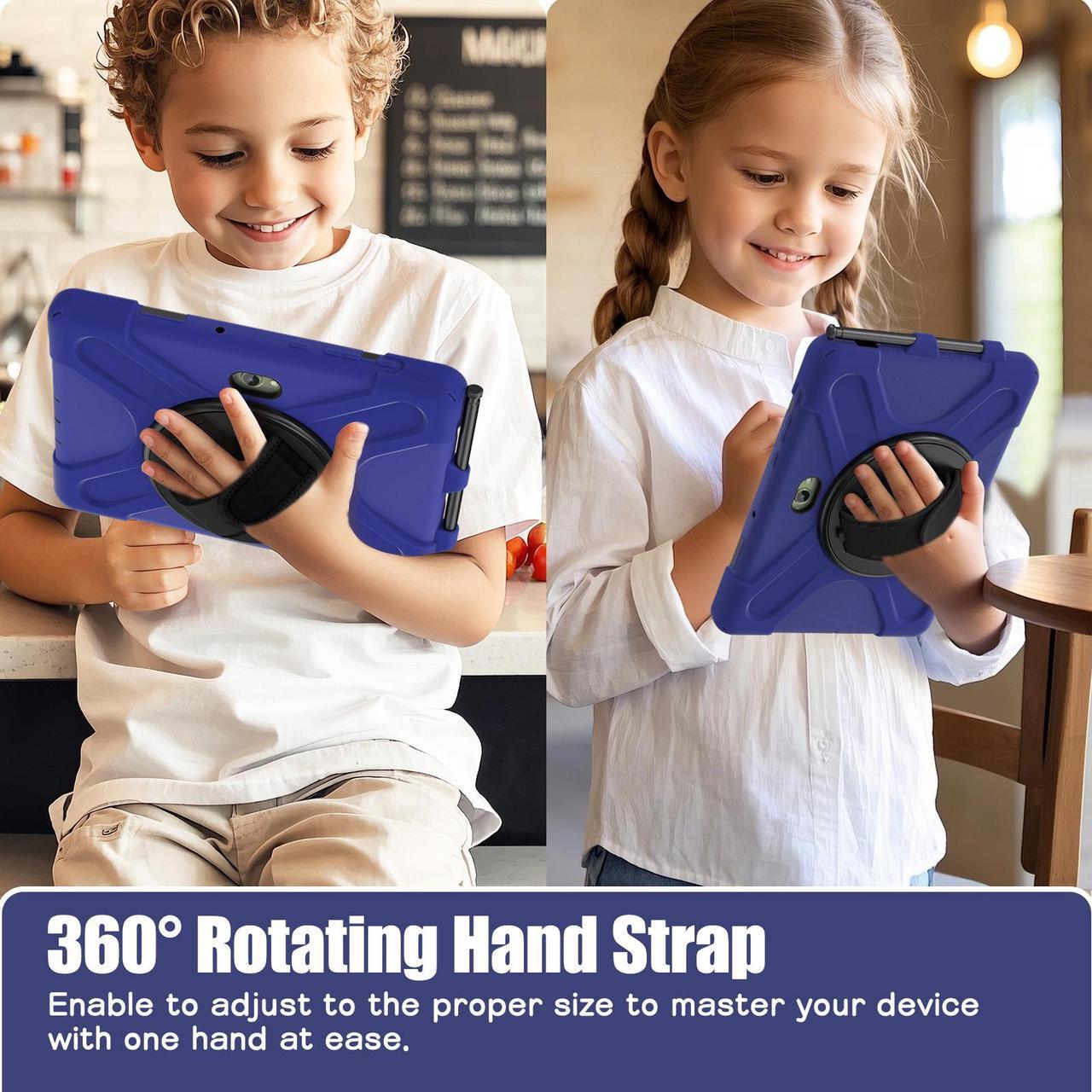 Alt view image 4 of 7 - WERLEO Case for Samsung Galaxy Tab Active 5 Pro 2025 / Active 4 Pro 2022 / Active Pro 2019 10.1" Shockproof Drop Protection Cover with Screen Protector Pencil Holder Stand Shoulder Strap Stylus Pen