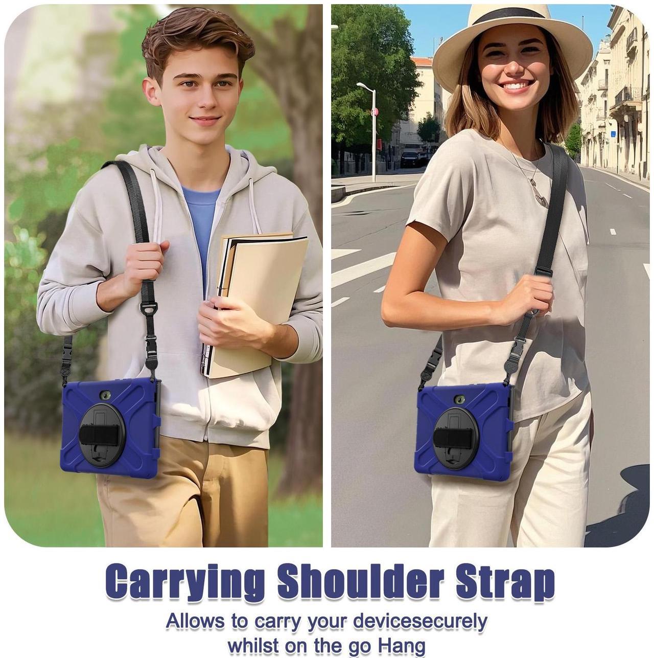 Alt view image 6 of 7 - WERLEO Case for Samsung Galaxy Tab Active 5 Pro 2025 / Active 4 Pro 2022 / Active Pro 2019 10.1" Shockproof Drop Protection Cover with Screen Protector Pencil Holder Stand Shoulder Strap Stylus Pen