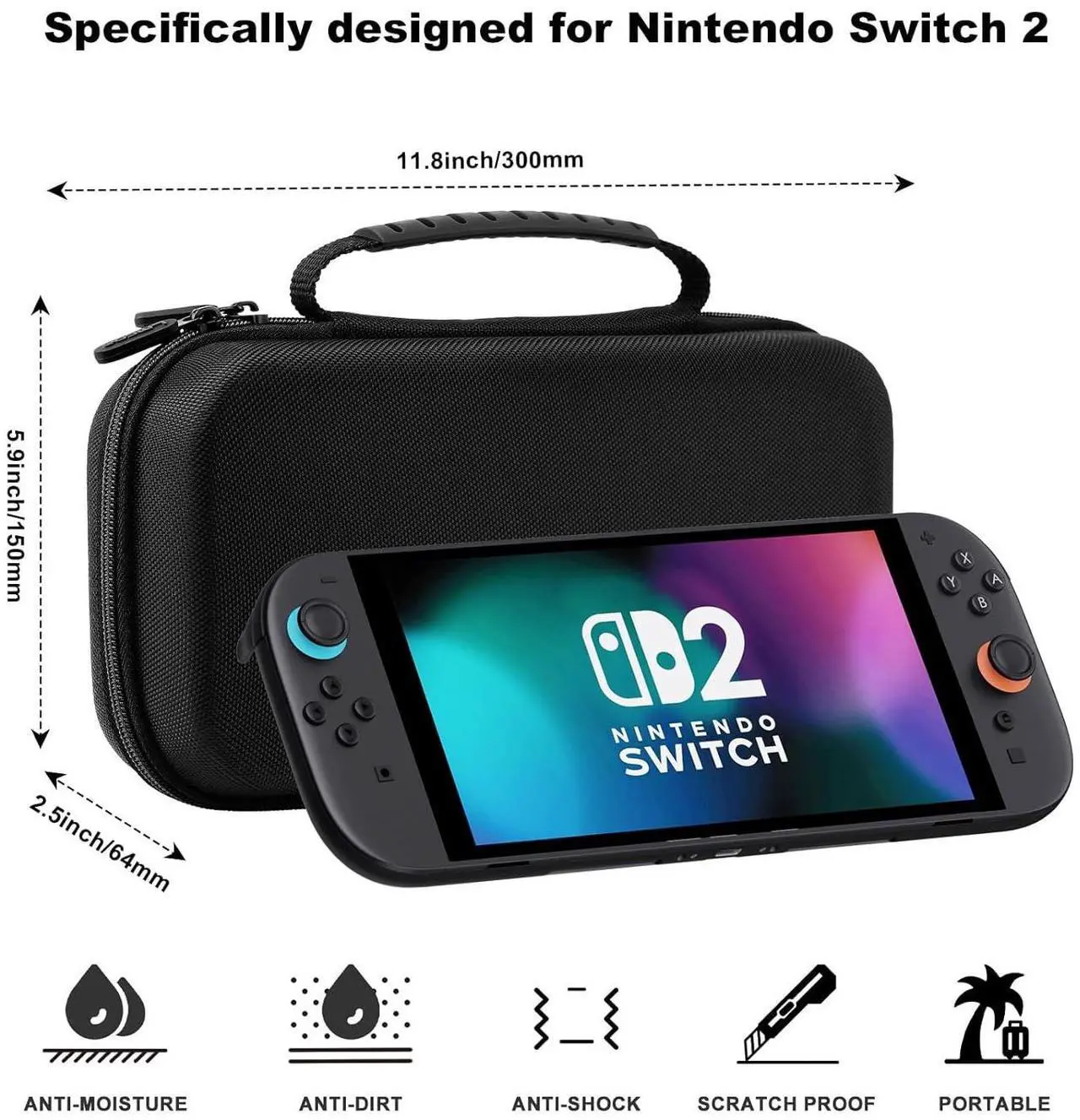 Alt view image 2 of 6 - WERLEO Accessories Bundle for Nintendo Switch 2 (2025), Gift Kit with Carrying Case, Dockable Protective Cover, HD Screen Protector, Silicone Anti-Slip Joy-Con Skins & More for Switch New Gen 2025