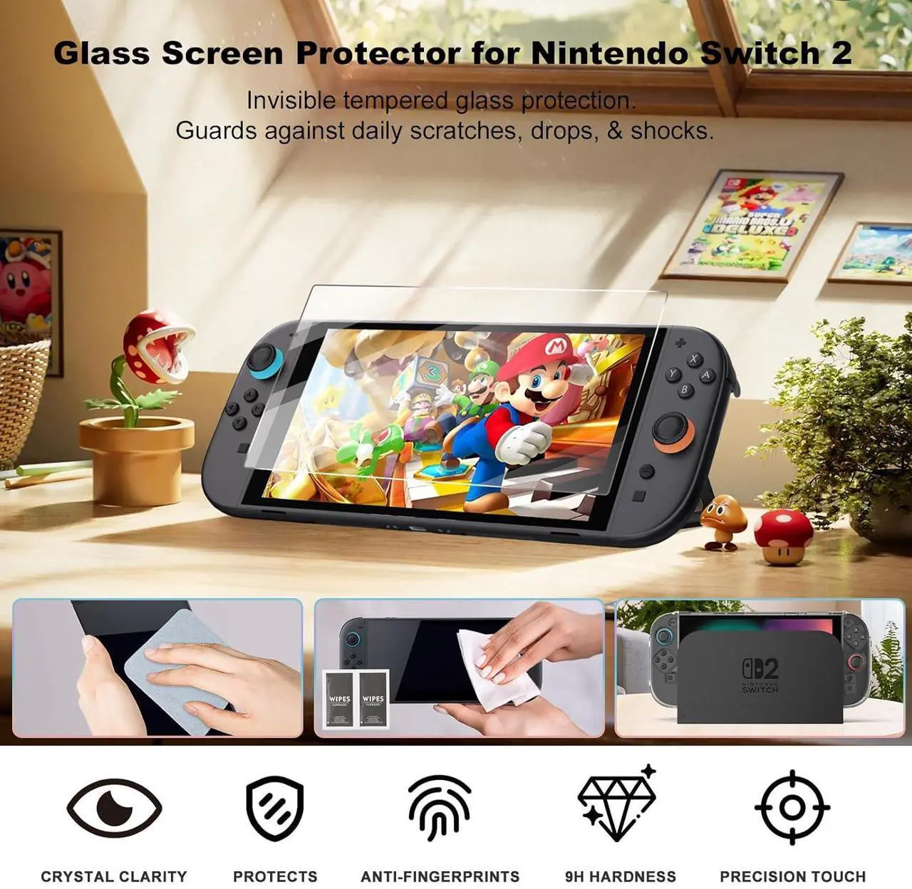 Alt view image 3 of 6 - WERLEO Accessories Bundle for Nintendo Switch 2 (2025), Gift Kit with Carrying Case, Dockable Protective Cover, HD Screen Protector, Silicone Anti-Slip Joy-Con Skins & More for Switch New Gen 2025