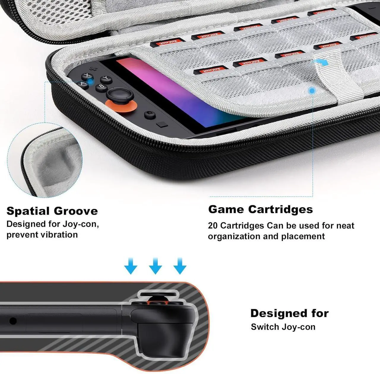Alt view image 4 of 6 - WERLEO Accessories Bundle for Nintendo Switch 2 (2025), Gift Kit with Carrying Case, Dockable Protective Cover, HD Screen Protector, Silicone Anti-Slip Joy-Con Skins & More for Switch New Gen 2025