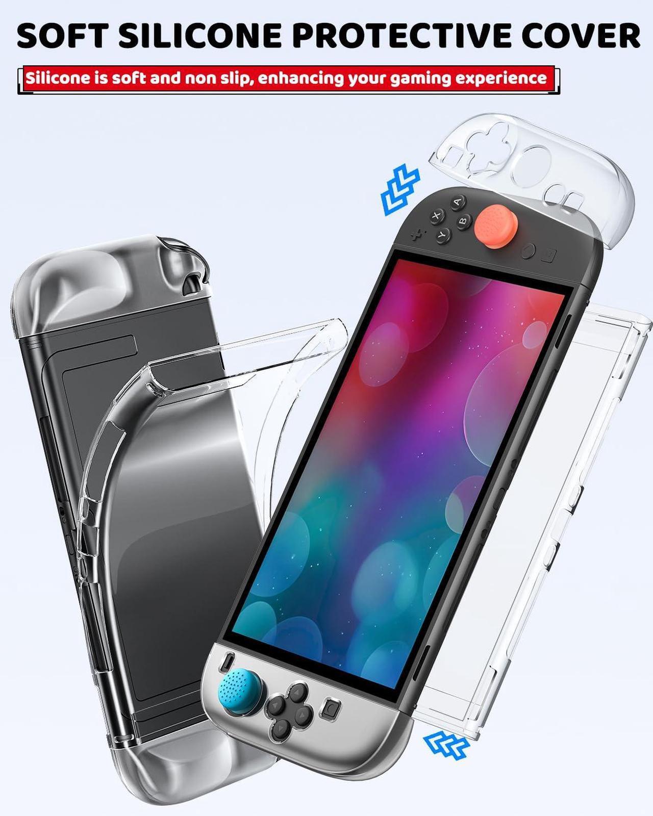 Alt view image 2 of 7 - WERLEO Accessories for Nintendo Switch 2 2025, Portable Hard Shell Carrying Case with 2 HD Screen Protectors, TPU Protective Skin, Dust Plugs Kit, 4 Thumb Grips Switch 2 Accessories Bundle