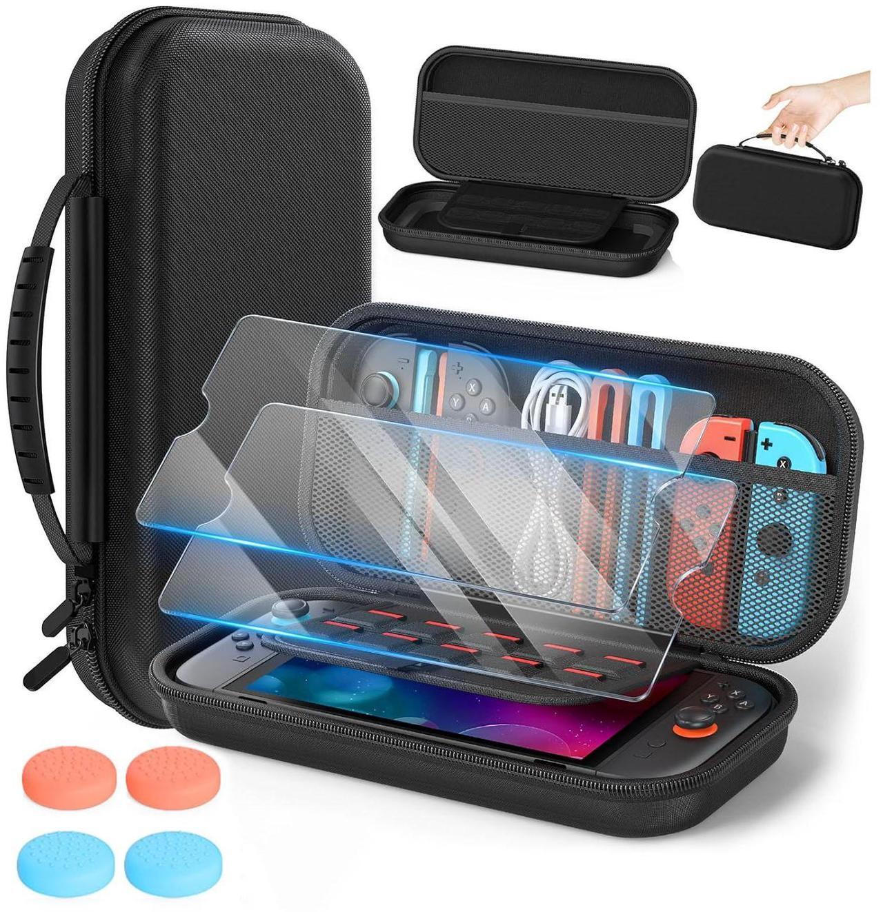 Alt view image 7 of 7 - WERLEO Accessories for Nintendo Switch 2 2025, Portable Hard Shell Carrying Case with 2 HD Screen Protectors, TPU Protective Skin, Dust Plugs Kit, 4 Thumb Grips Switch 2 Accessories Bundle
