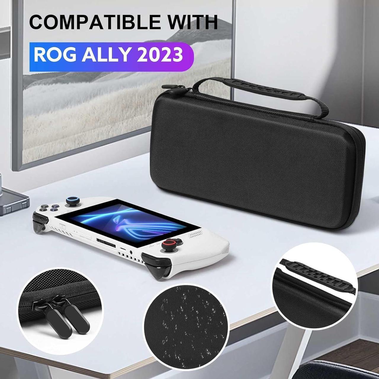 Alt view image 5 of 7 - WERLEO Accessories kit for ASUS ROG Ally 2023 - Black Accessories Bundle for ROG Alloy Gaming Handheld with Carrying Case Protective Cover case and 2 Pack Screen Protector, 6 Thumb Grips