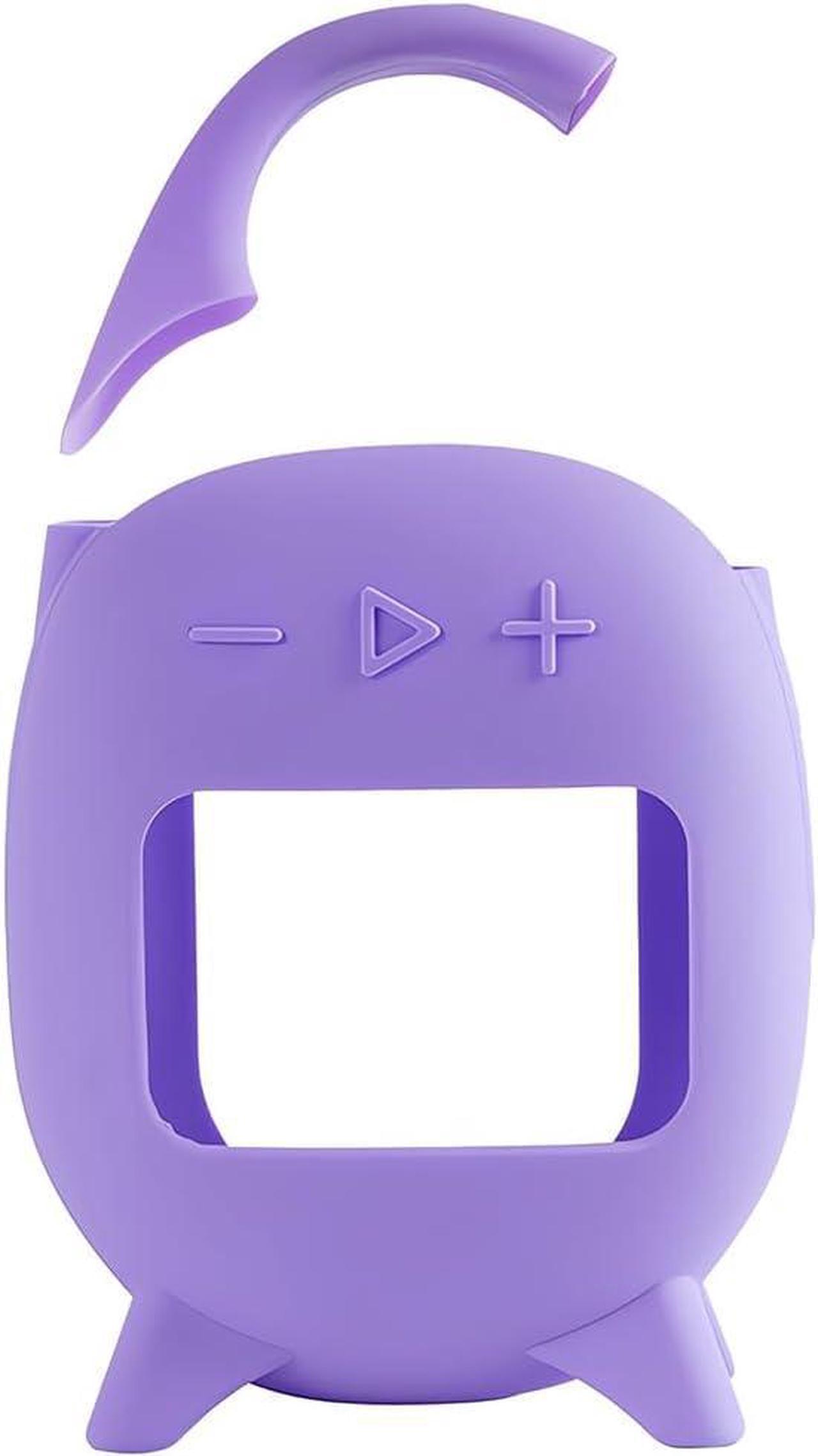 Alt view image 5 of 6 - WERLEO Silicone Cover Case Set Compatible with JBL Clip 5 Portable Speaker, with Microfiber Cleaning Cloth and 2-in-1 Soft Skin for JBL Clip 5 Accessories Speaker Stand Up Holder Purple