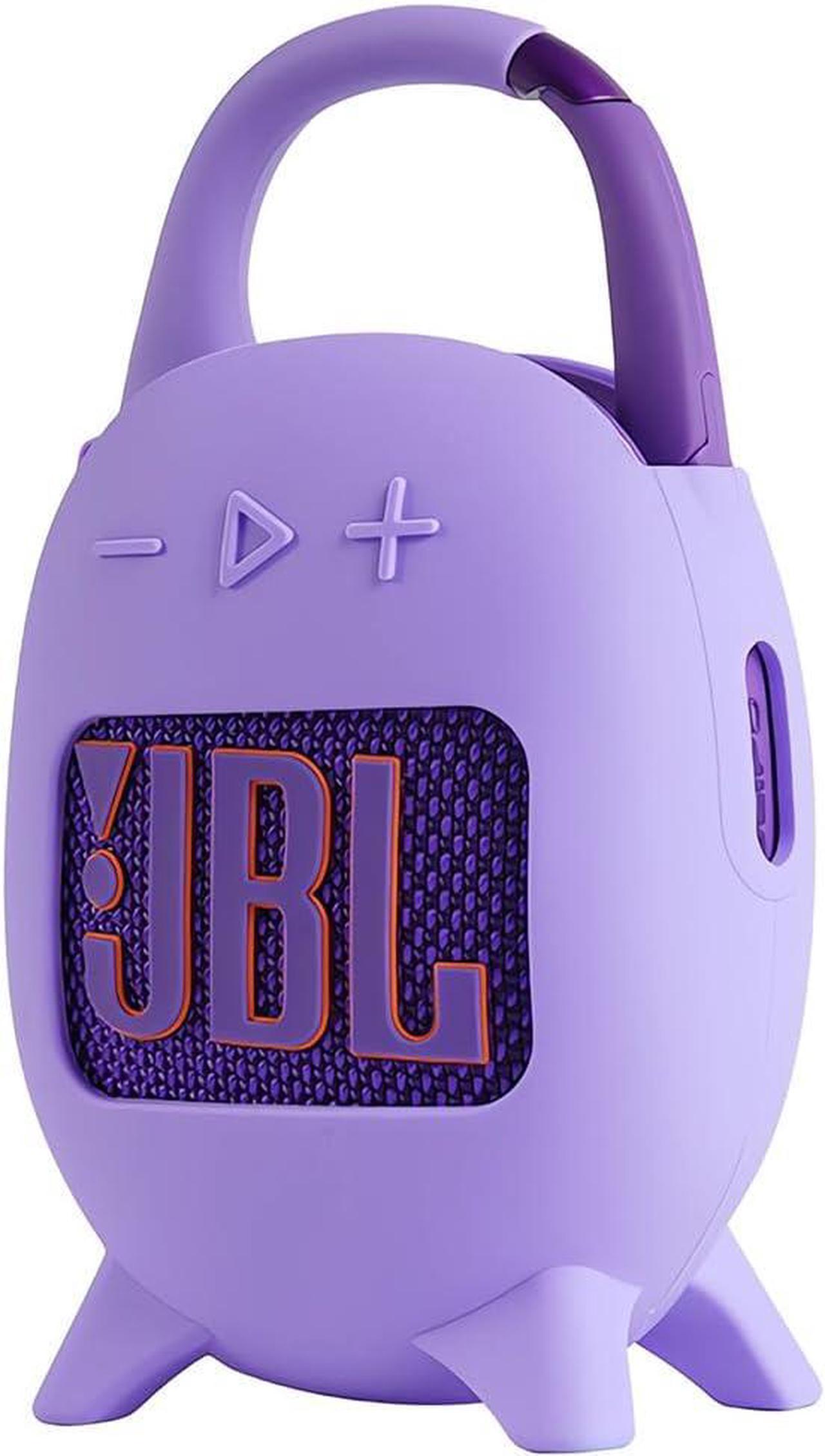 Alt view image 3 of 6 - WERLEO Silicone Cover Case Set Compatible with JBL Clip 5 Portable Speaker, with Microfiber Cleaning Cloth and 2-in-1 Soft Skin for JBL Clip 5 Accessories Speaker Stand Up Holder Purple