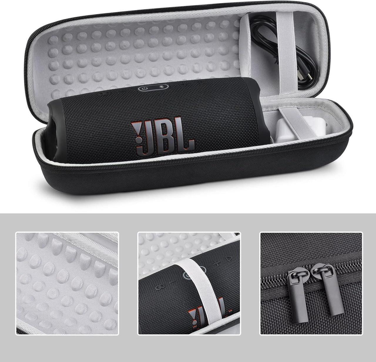 Alt view image 2 of 7 - WERLEO Case Compatible with JBL Charge 4/Charge 5 Portable Waterproof Bluetooth Speaker, Hard Shell Carrying Case Storage Bag Protective Cover with Shoulder Strap Fits USB Cable and Charger