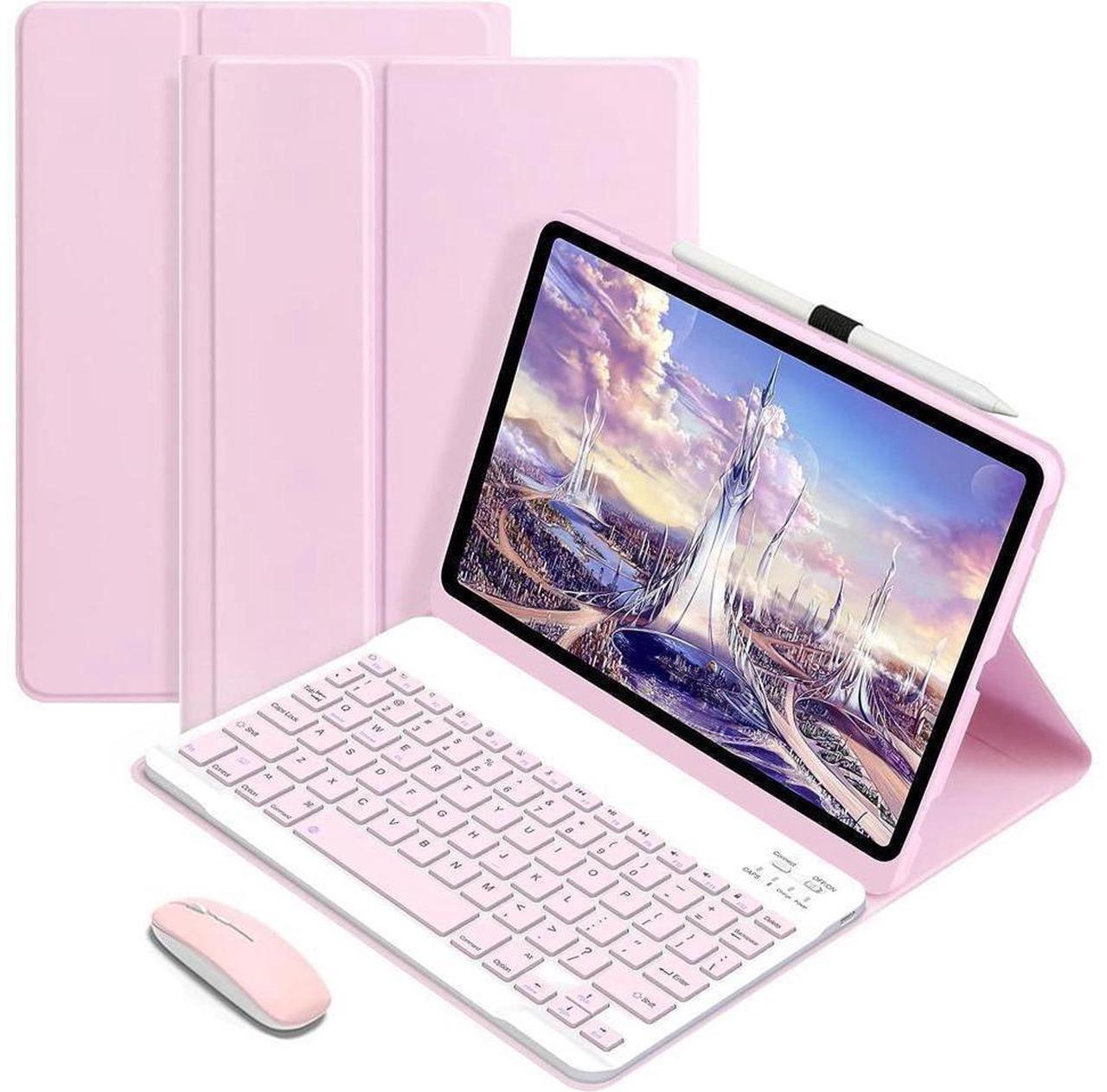 Main image of WERLEO Bluetooth Keyboard Case with Mouse for Lenovo Yoga Tab Plus 12.7 inch 2025 TB520FU Protective Cover with Wireless Mouse / Keyboard Pink