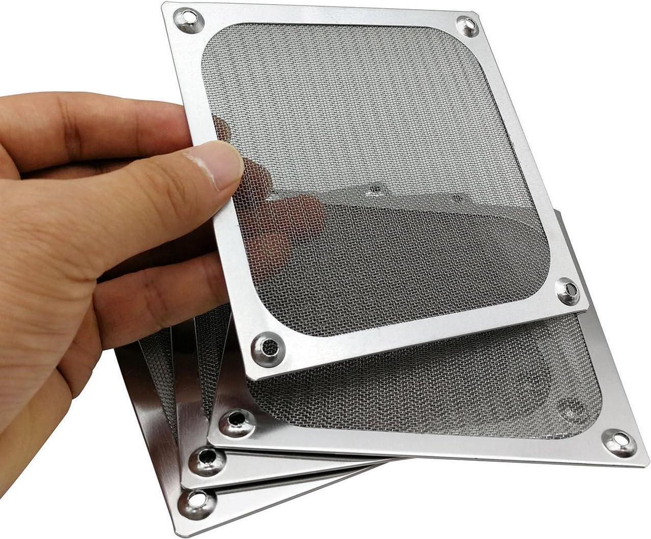 Alt view image 4 of 7 - WERLEO 120mm Computer Fan Filter Grills with Screws, Ultra Fine Aluminum Mesh - 4 Pack Silver