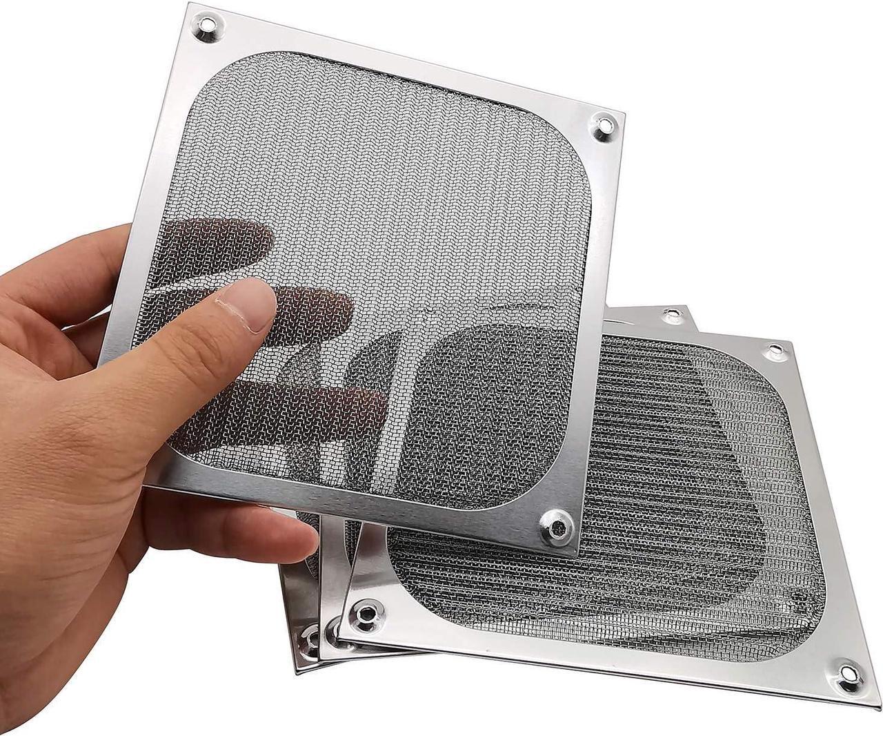 Alt view image 6 of 7 - WERLEO 140mm PC Computer Case Fan Dust Filter Grills Dustproof Case Cover with Screws, Aluminum Frame Ultra Fine Stainelss Steel Mesh - 4 Pack Silver