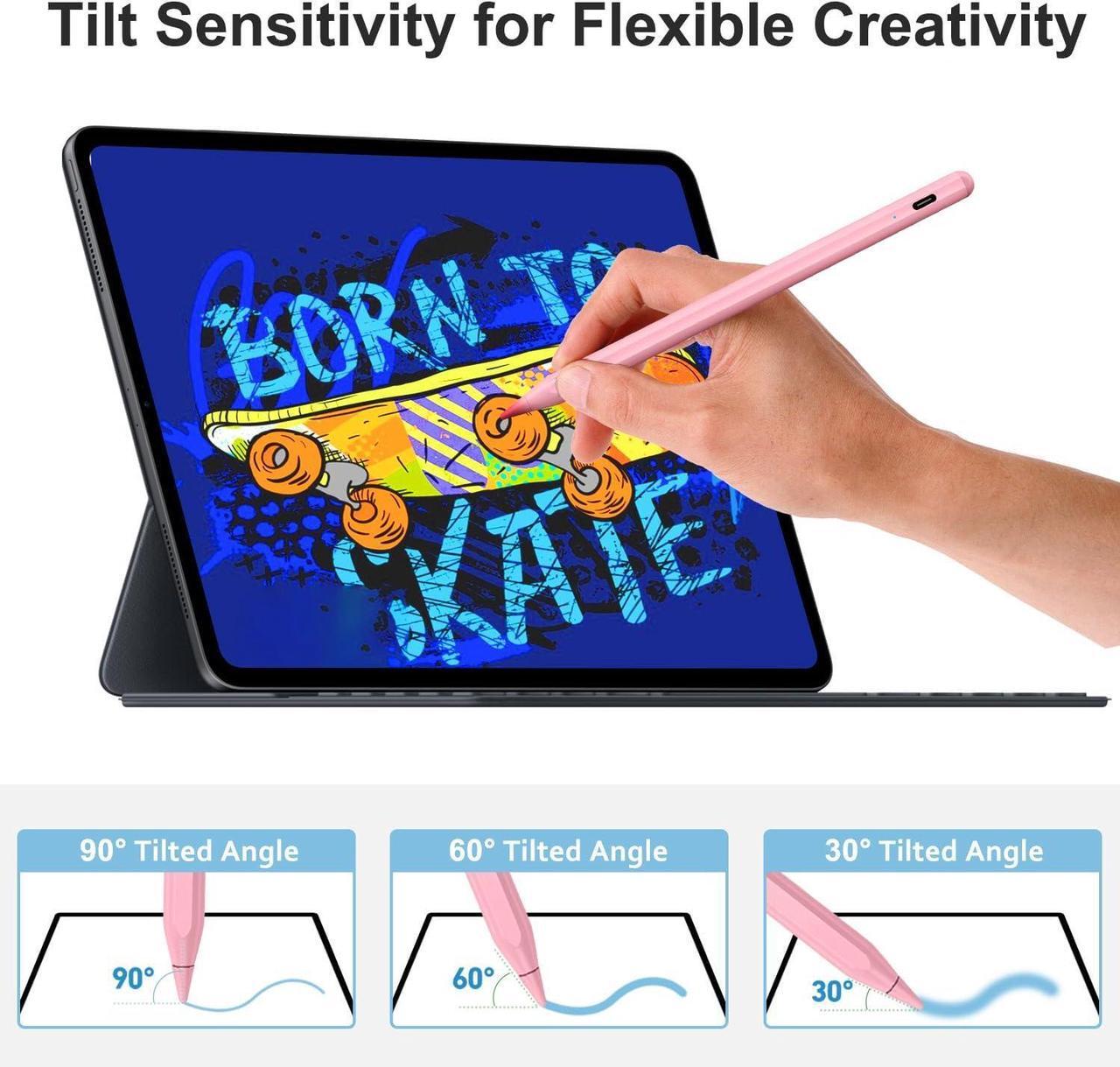 Alt view image 4 of 7 - WERLEO Stylus Pen for iPad, Fast Charge for iPad Pencil Apple Pen with Palm Rejection Tilt Sensitivity - Pen for iPad 10/9/8/7/6, iPad Pro 12.9"/11"/13" M4, iPad Mini 6/5, iPad Air 5/4/3/11"-13" M2