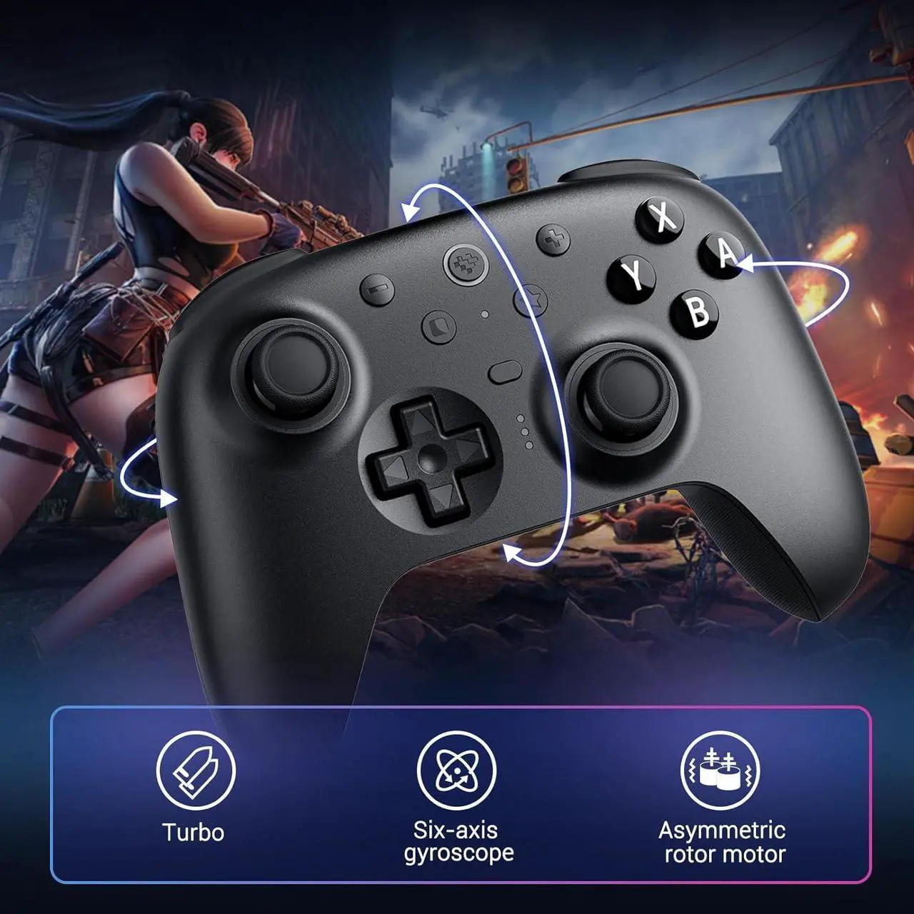 Alt view image 3 of 7 - WERLEO 8BitDo Ultimate 2 Bluetooth Controller for Switch, Switch 2, PC&Windows,Switch Pro Controller with TMR Joysticks,Tactile/Hall Triggers,Programmable L4/R4 Bumpers,2 Back Paddle Buttons,RGB Ring,