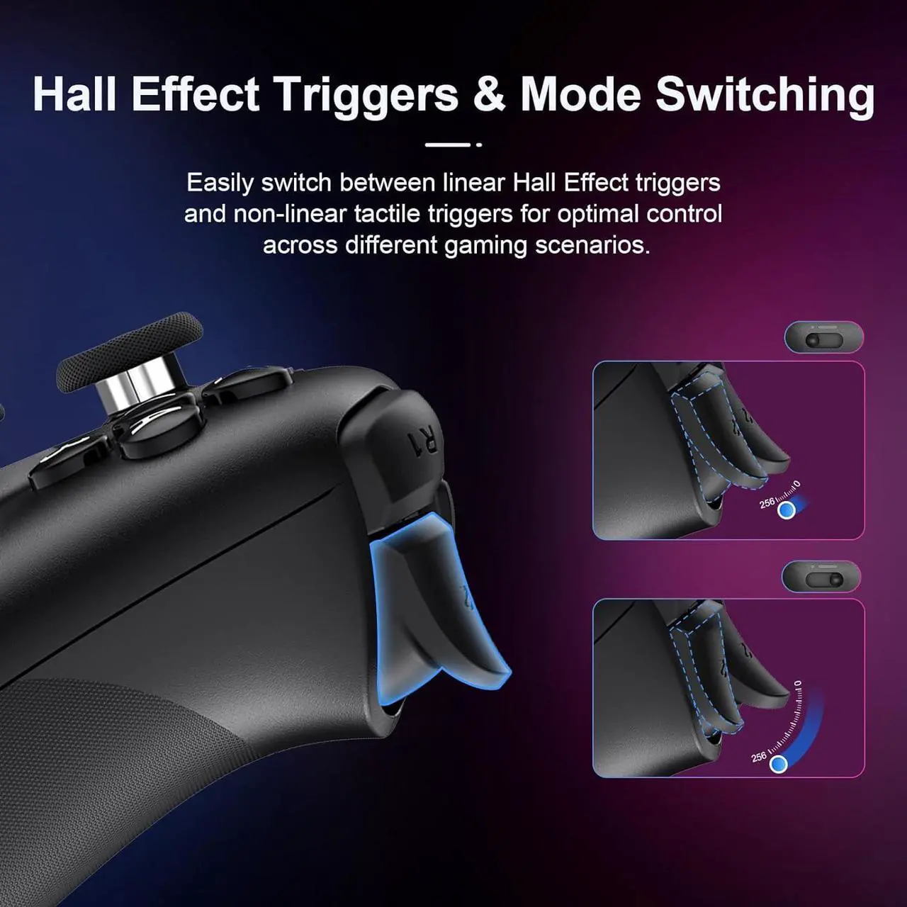 Alt view image 4 of 7 - WERLEO 8BitDo Ultimate 2 Bluetooth Controller for Switch, Switch 2, PC&Windows,Switch Pro Controller with TMR Joysticks,Tactile/Hall Triggers,Programmable L4/R4 Bumpers,2 Back Paddle Buttons,RGB Ring,