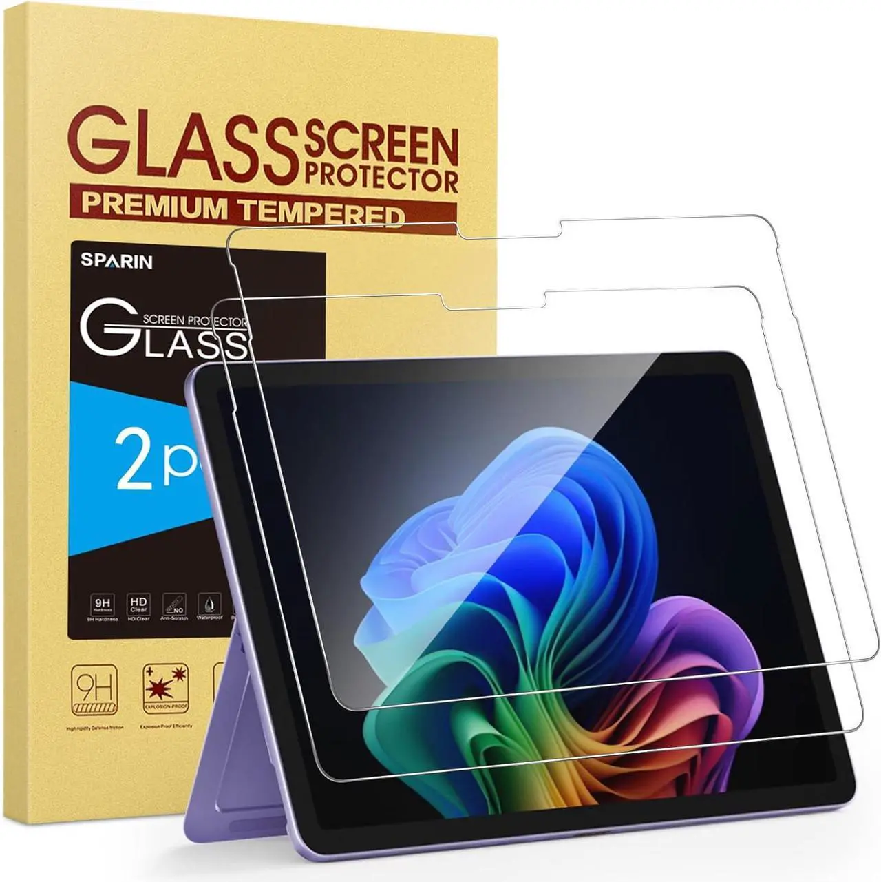 Main image of WERLEO 2-Pack Screen Protector for Surface Pro 12 inch 2025, 9H Tempered Glass for Microsoft Surface Pro 12-inch, Anti Scratches/Support Surface Pen, Not for Surface Pro 13 Inch