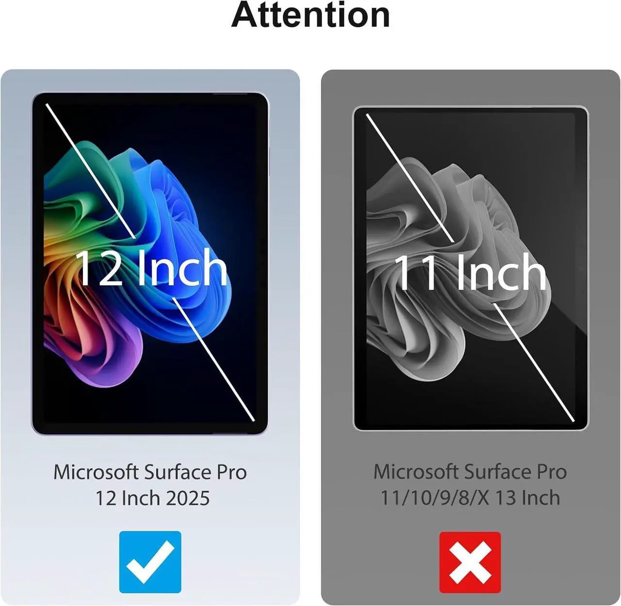 Alt view image 2 of 7 - WERLEO 2-Pack Screen Protector for Surface Pro 12 inch 2025, 9H Tempered Glass for Microsoft Surface Pro 12-inch, Anti Scratches/Support Surface Pen, Not for Surface Pro 13 Inch