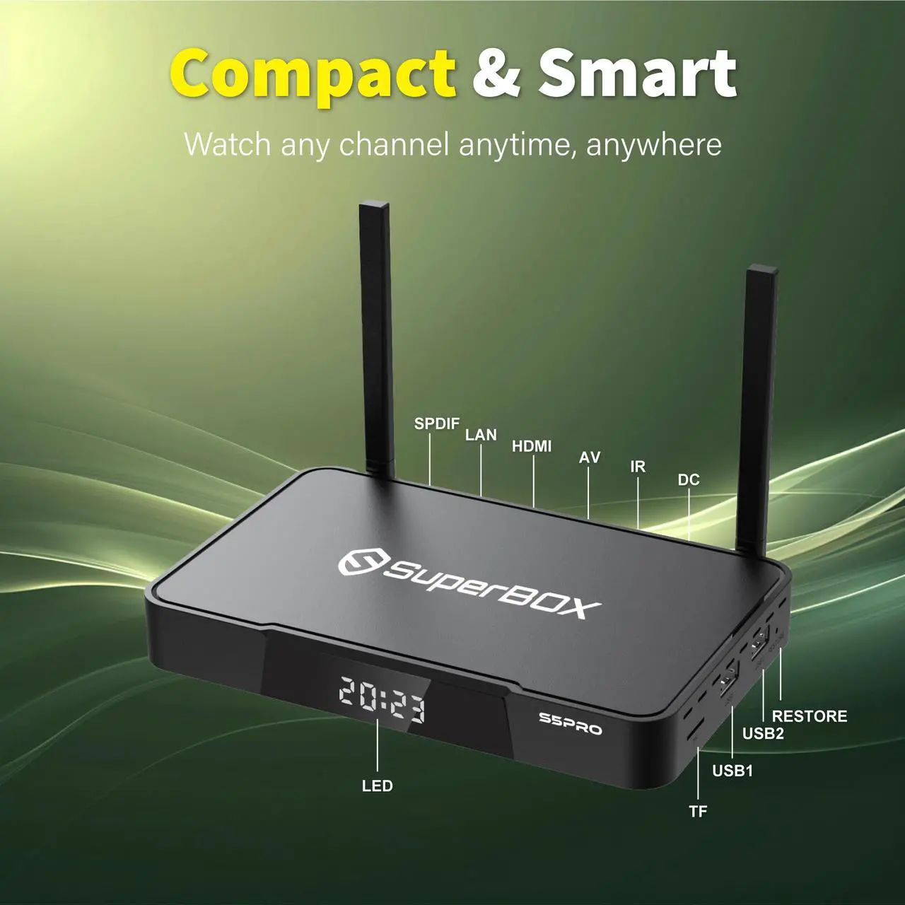 Alt view image 6 of 7 - Besttop S5Pro 2025 SuperBox for Smart TV, Wireless Voice Remote Included, 1000M Ethernet Port Fast Speed S5pro Super Box with Voice Remote, 4GB RAM+32GB Storage Easy Setup Guide by Seller