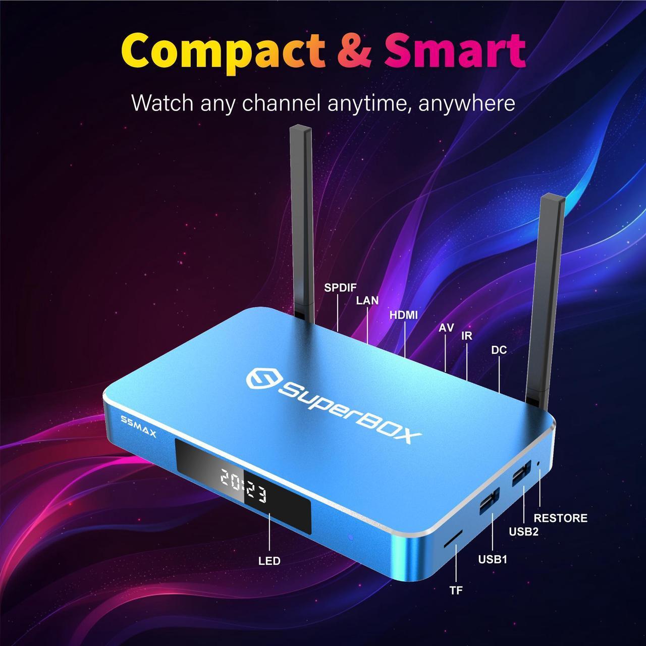 Alt view image 3 of 6 - Besttop Superbox S5 Max 2025 Fully Loaded, 4GB RAM+64GB ROM, Super Box S5 Max Smart TV Box with Voice Remote, 2T2R Dual Band WiFi, Easy Setup Guide & Phone Support by Authorised Seller