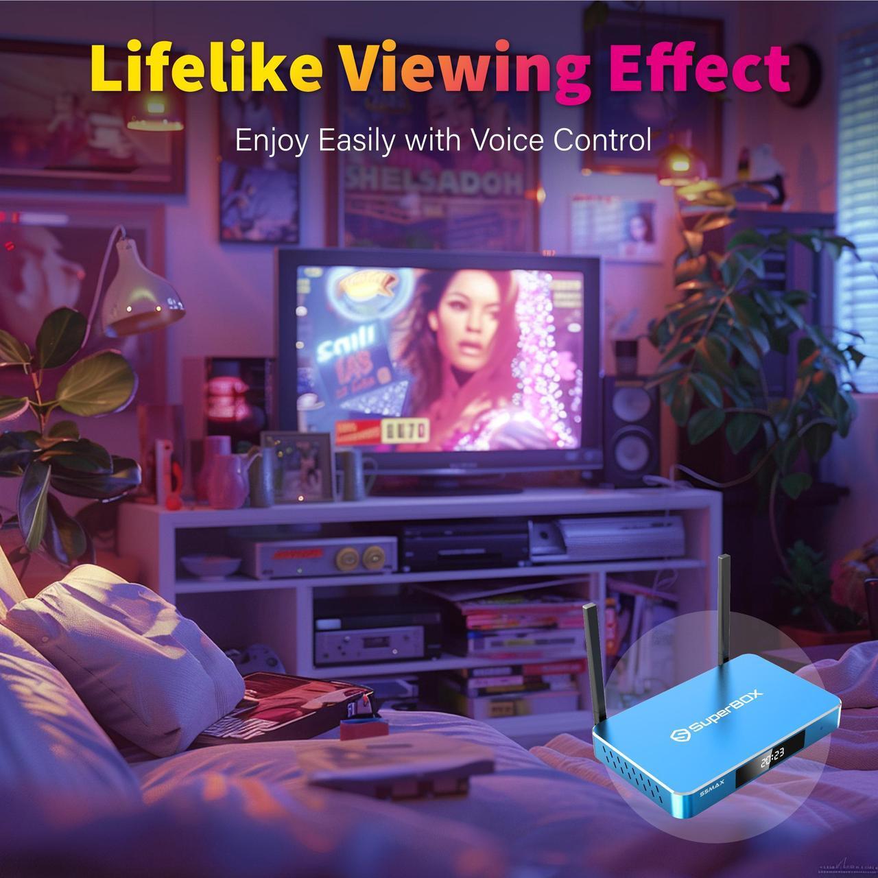Alt view image 4 of 6 - Besttop Superbox S5 Max 2025 Fully Loaded, 4GB RAM+64GB ROM, Super Box S5 Max Smart TV Box with Voice Remote, 2T2R Dual Band WiFi, Easy Setup Guide & Phone Support by Authorised Seller