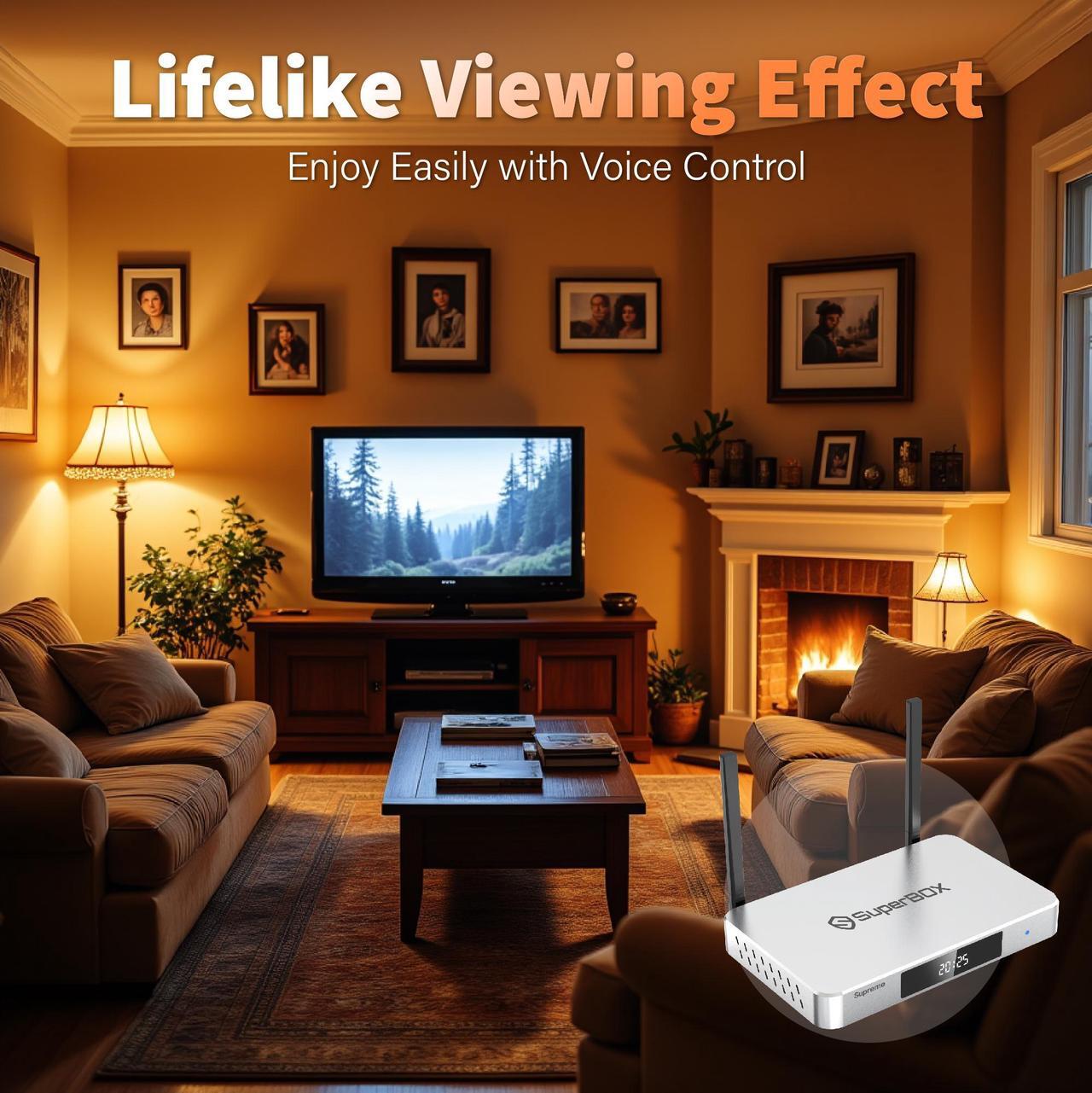 Alt view image 6 of 7 - Besttop Superbox Supreme 2025 Fully Loaded with Premium Bonus Content, 8K Smart TV Box with 4G+128G, Wireless Voice Remote, 1000M Ethernet Port Super Box, Easy Setup Guide