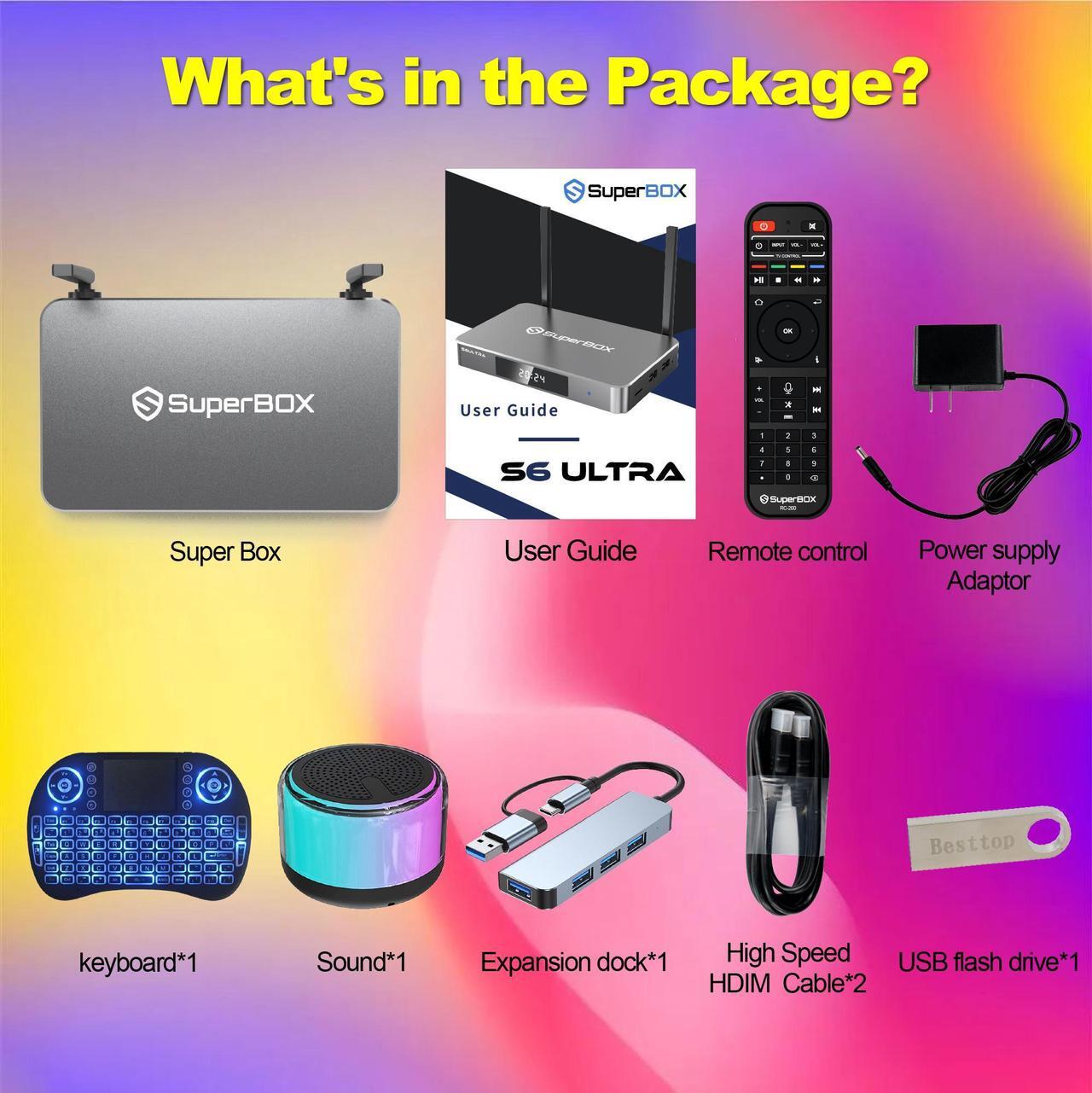 Alt view image 5 of 7 - Besttop Latest SuperBox S6 Ultra Fully Loaded,2025 Newest Version,4G+128G Powerful Smart TV Box,Time Shift, Parental Control Time,Super Powerful Media Box with Voice Remote Control,Ideal for Home