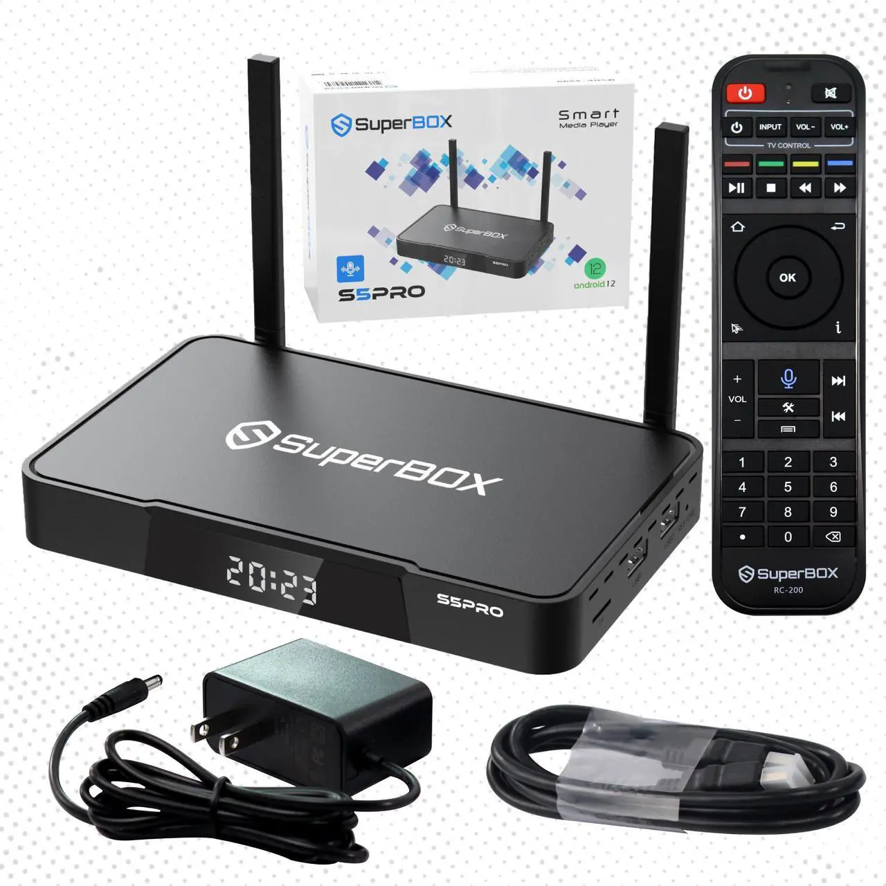 Main image of Besttop S5Pro 2025 SuperBox for Smart TV, Wireless Voice Remote Included, 1000M Ethernet Port Fast Speed S5pro Super Box with Voice Remote, 4GB RAM+32GB Storage Easy Setup Guide by Seller