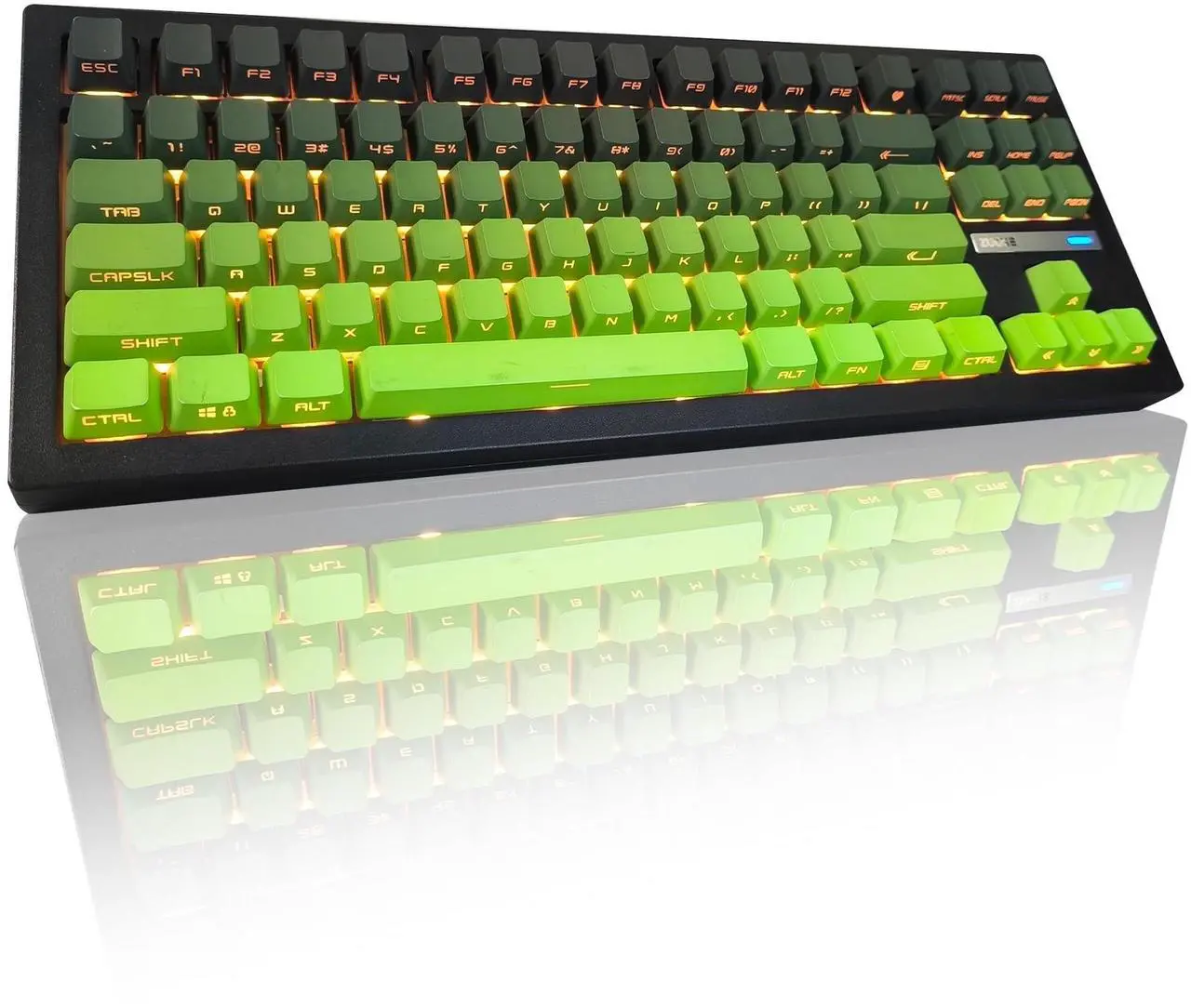 Main image of ZORNHER ZH870 Wireless Mechanical Gaming Keyboard,80% Green Custom Creamy Sound Keyboard with Shine Through PBT Keycaps,Pre-lubed Linear Switches,Hot-Swappable,RGB Backlit,2.4GHz/USB-C/BT5.0