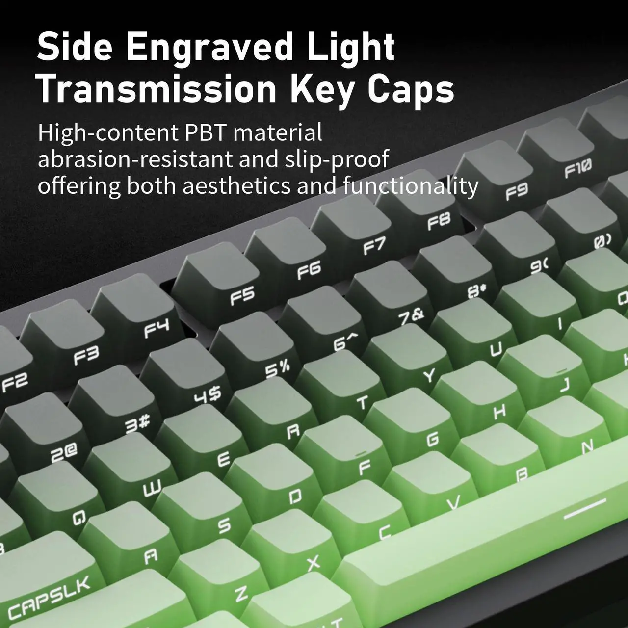 Alt view image 3 of 7 - ZORNHER ZH870 Wireless Mechanical Gaming Keyboard,80% Green Custom Creamy Sound Keyboard with Shine Through PBT Keycaps,Pre-lubed Linear Switches,Hot-Swappable,RGB Backlit,2.4GHz/USB-C/BT5.0