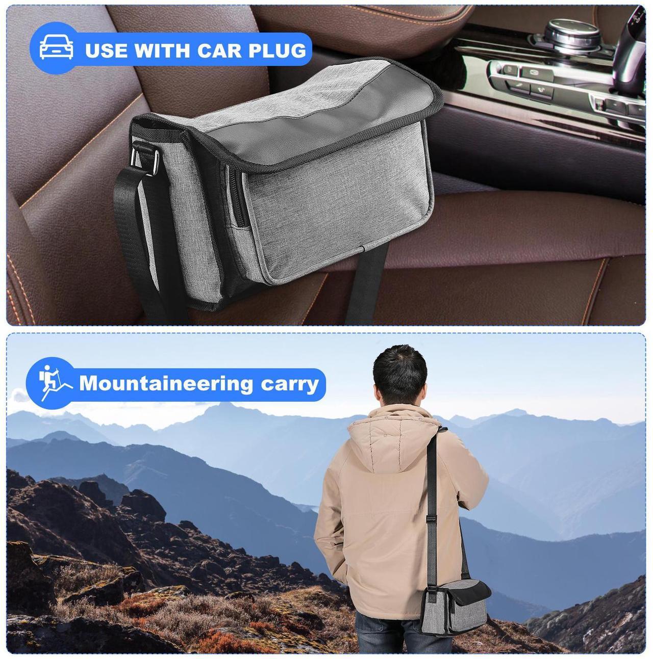 Alt view image 2 of 7 - Monport|Portable Oxygen Concentrator - 32.5% Pure Oxygen, 40-55dB Quiet, 3.1lb Lightweight with Car/Battery/AC Power for Camping, Travel, High Altitude ( Includes Backpack & Accessories)