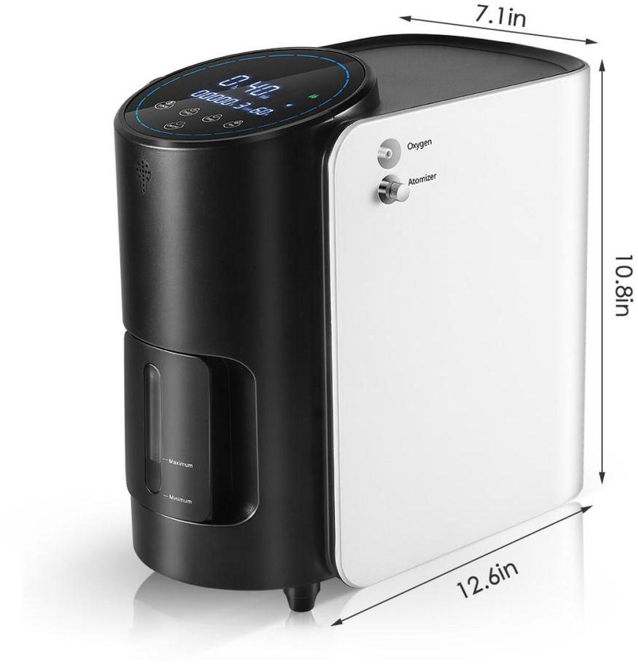 Alt view image 6 of 6 - Monport | Adjustable Oxygen Concentrator 1-7L/min with Nebulizer - 35%-90% Concentration, 48dB Quiet, Remote Control & Timer for Office/Home/Travel