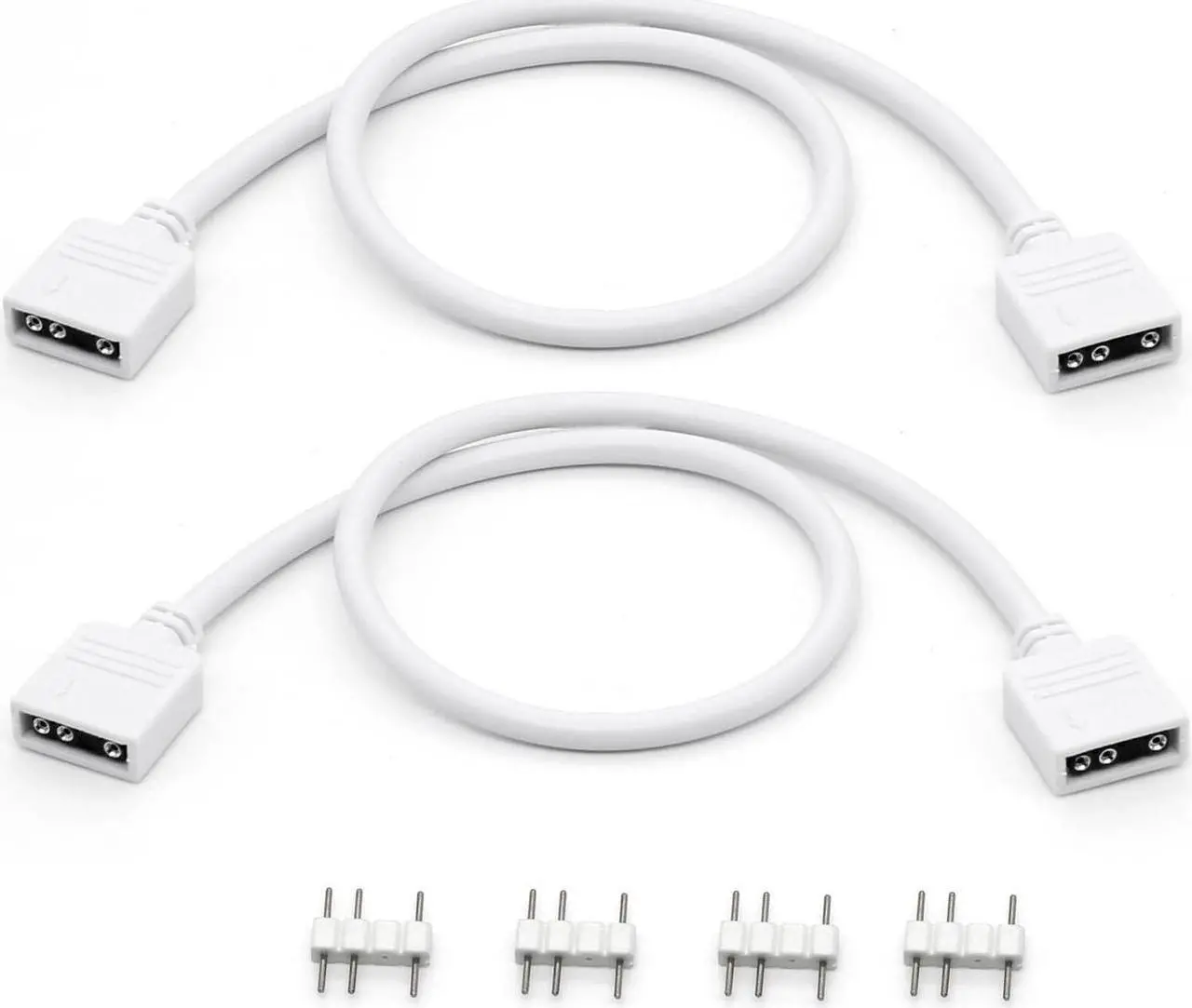 Main image of DIXSG 2-Pack 1-to-1 ARGB Extension Cable, White 5V 3-Pin Female to Female ARGB Addressable RGB Adapter Cable, ARGB LED Sync Cable for Extend PC Computer ARGB Fans Or ARGB LED Lights, 11.8 Inches