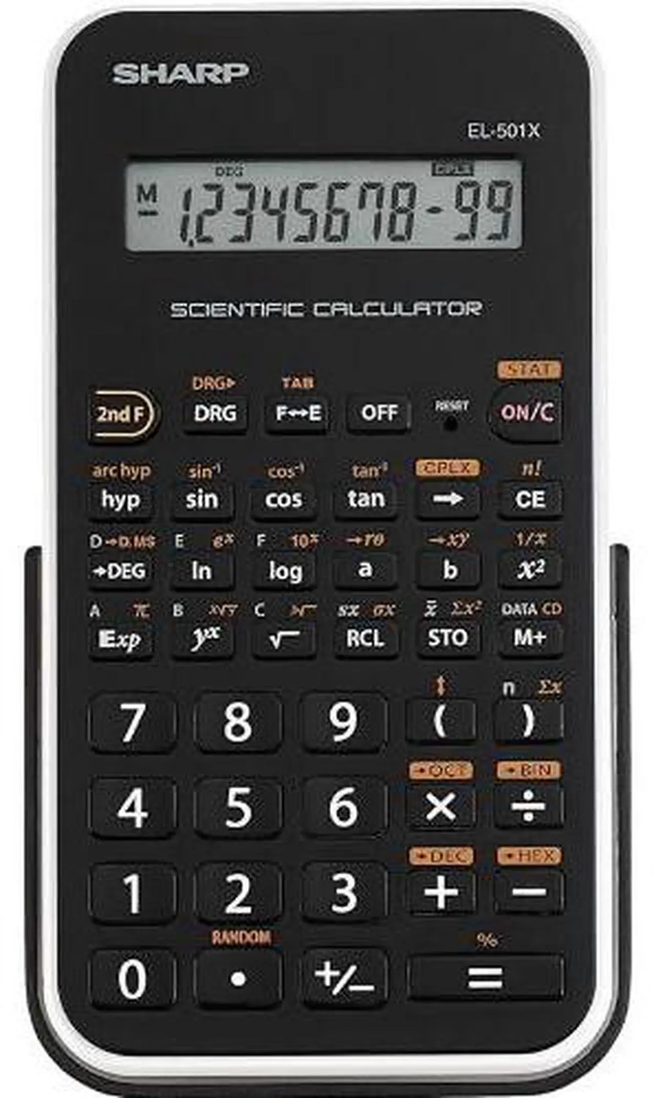 Alt view image 4 of 4 - Sharp Calculators EL-501X2B-WH Engineering / Scientific / Math Calculator  146 Functions / 10+2 Digit / 3 Digit Separator / Battery Powered
