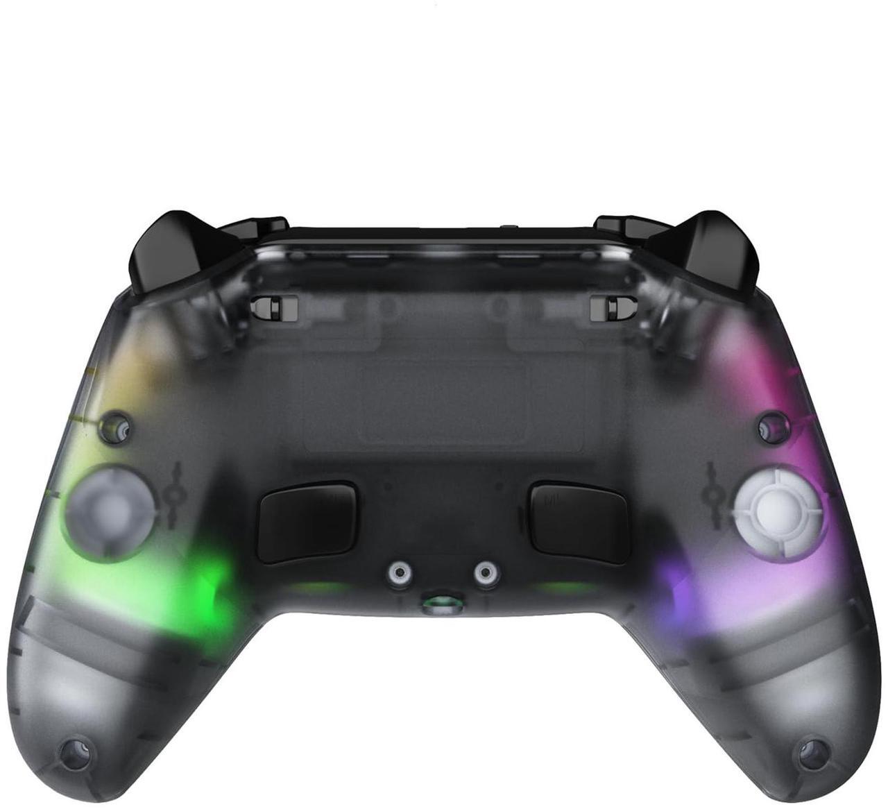 Alt view image 3 of 7 - NOVA PRO WGP14V2 CLEAR Wireless/Wired Game Controller, 4 Lighting Effects, 22 Buttons, Highly Sensitive Touchpad, Ultra-Precise Hall Effect,  Support PC/Steam/Switch/PS4/Ps3/iOS/MacOs/Android, Rainbow