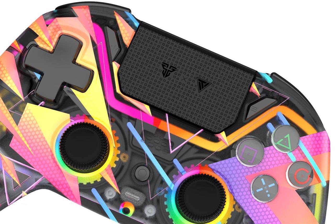 Alt view image 4 of 7 - NOVA PRO WGP14V2 CLEAR Wireless/Wired Game Controller, 4 Lighting Effects, 22 Buttons, Highly Sensitive Touchpad, Ultra-Precise Hall Effect,  Support PC/Steam/Switch/PS4/Ps3/iOS/MacOs/Android, Rainbow