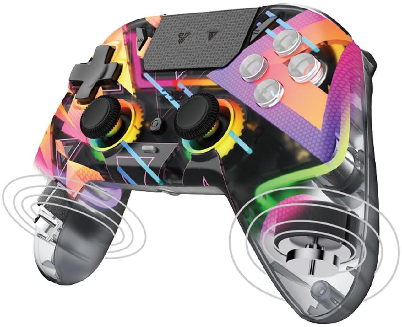 Alt view image 5 of 7 - NOVA PRO WGP14V2 CLEAR Wireless/Wired Game Controller, 4 Lighting Effects, 22 Buttons, Highly Sensitive Touchpad, Ultra-Precise Hall Effect,  Support PC/Steam/Switch/PS4/Ps3/iOS/MacOs/Android, Rainbow