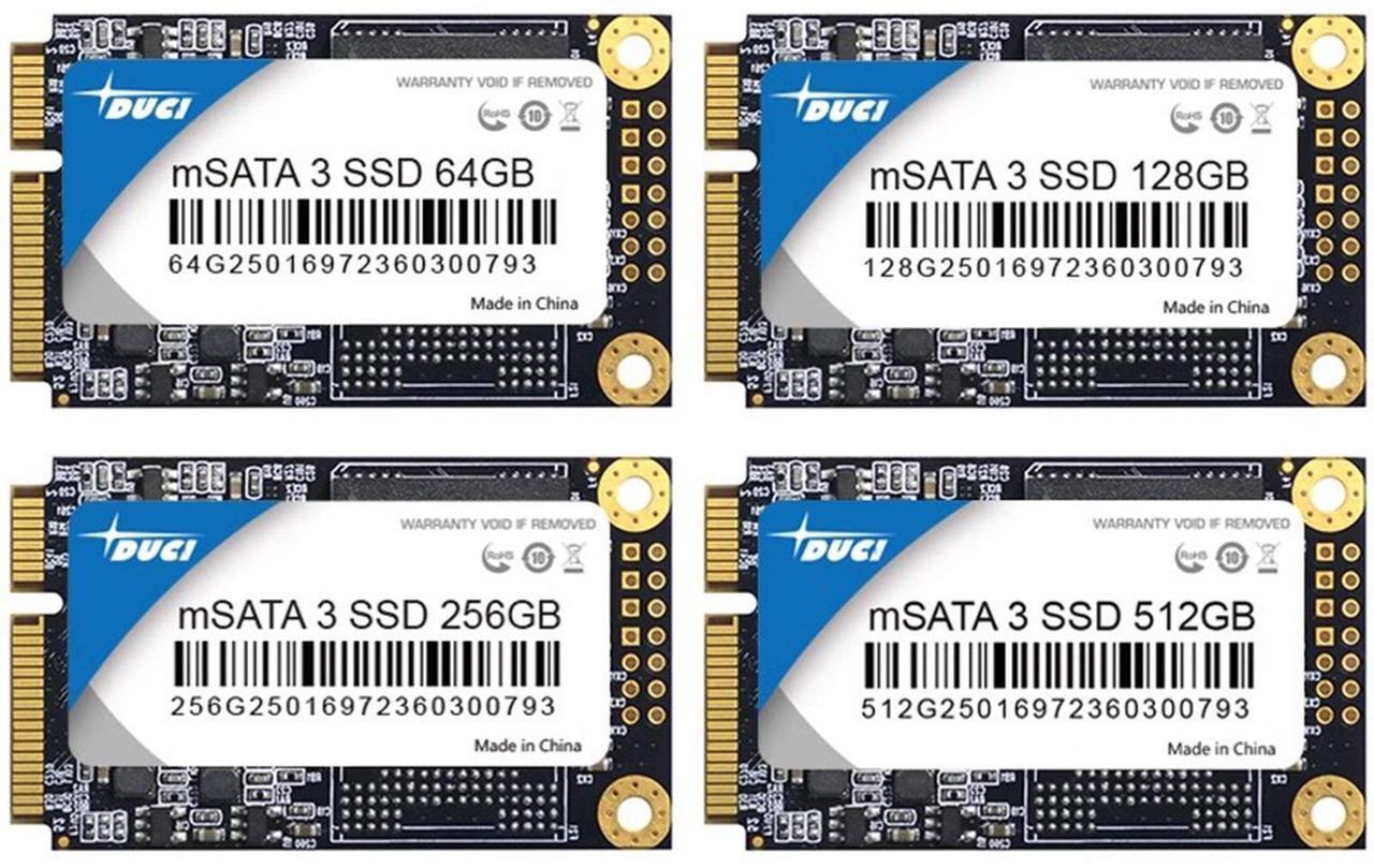 Alt view image 4 of 5 - DUCI MSATA 256GB SSD, General Purpose SSD with speeds up to 270MB/s for Notebook and Desktop PCs for Gaming/Work, Black