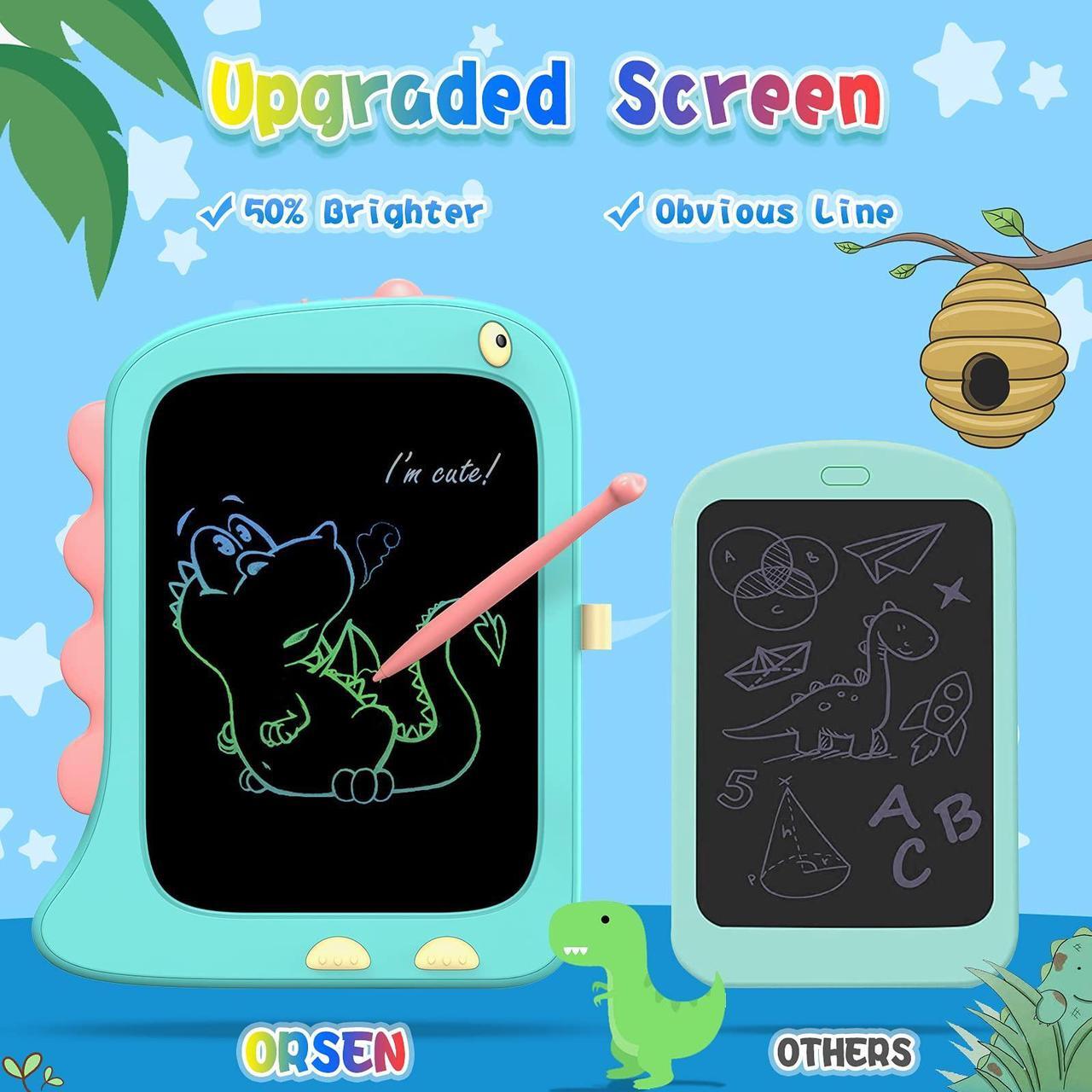 Alt view image 3 of 6 - ORSEN 8.5 Inch Doodle Board Drawing Tablet - Dinosaur Toy Gift for Kids 2-7 Years Old