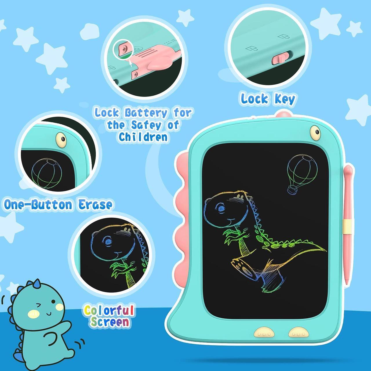 Alt view image 4 of 6 - ORSEN 8.5 Inch Doodle Board Drawing Tablet - Dinosaur Toy Gift for Kids 2-7 Years Old