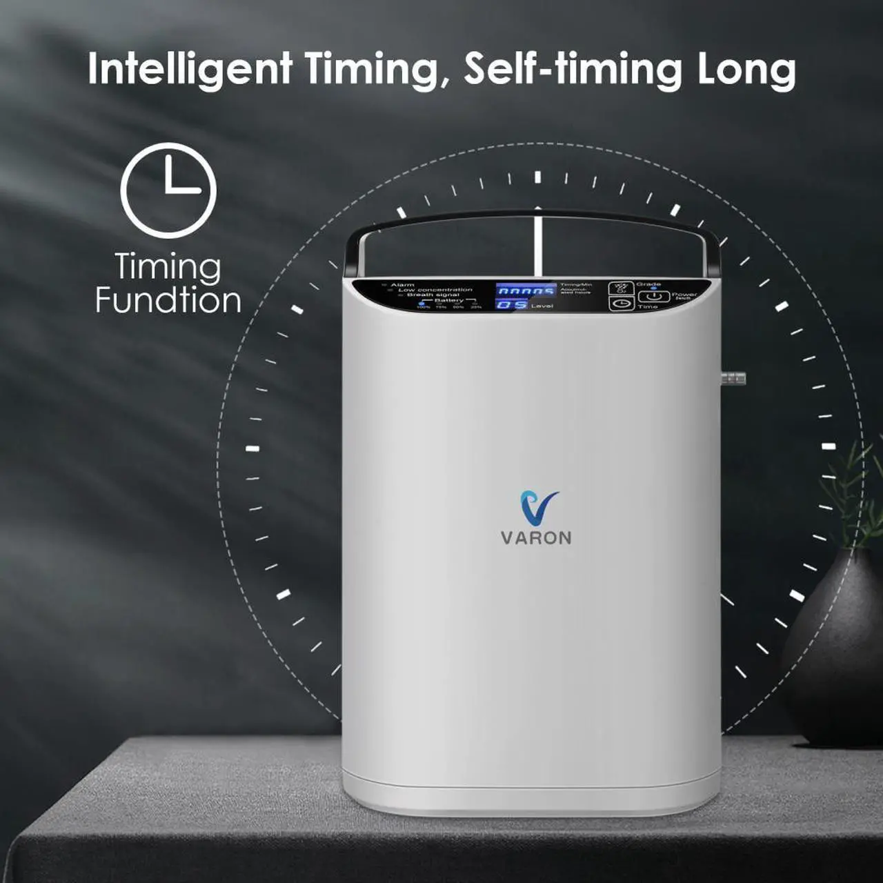Alt view image 3 of 7 - Monport | Multifunctional Home Health Organizer: Oxygen Concentrator w/Timer, SOS, 72Hrs Continuous Use, Low Noise 42dB