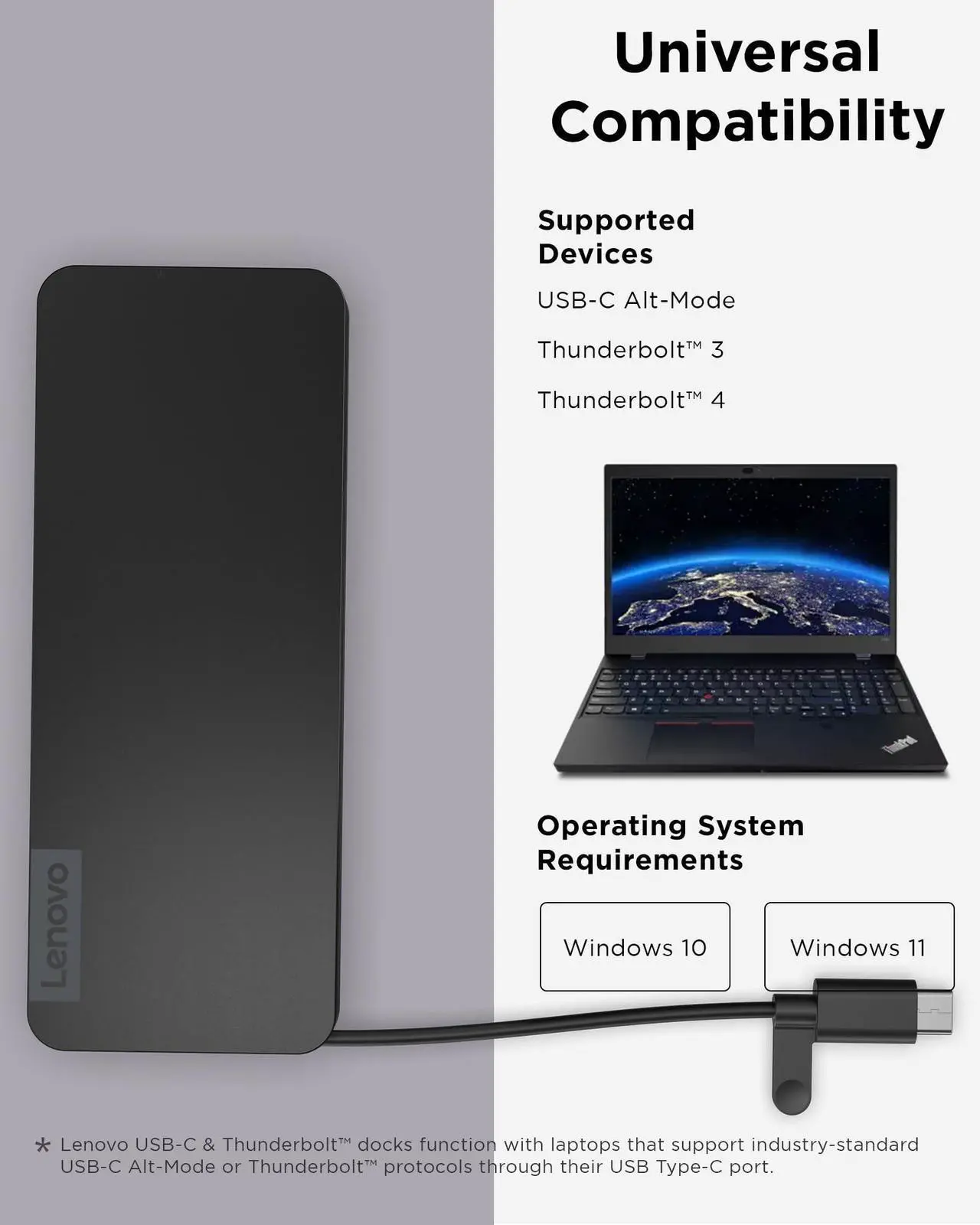 Alt view image 20 of 20 - Lenovo USB-C Slim Travel Dock