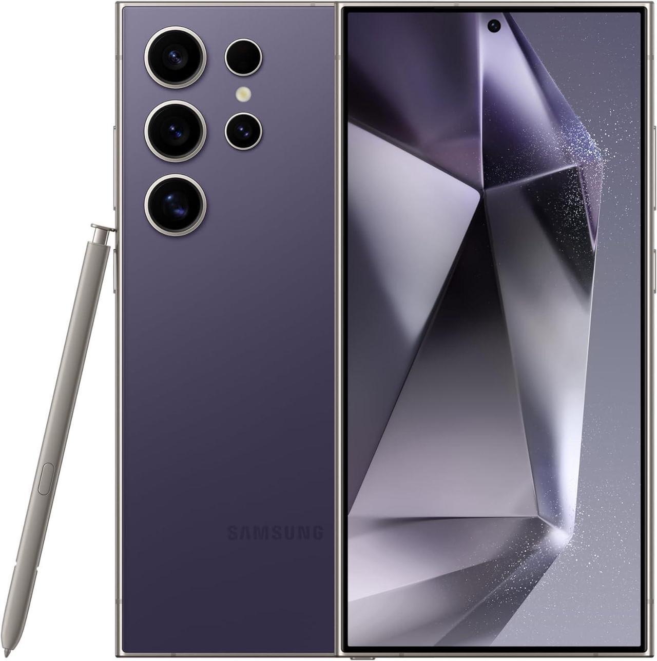 Alt view image 7 of 9 - SAMSUNG Galaxy S24 Ultra Cell Phone, 256GB AI Smartphone, Unlocked Android, 50MP Zoom Camera, Long Battery Life, S Pen, 2024, Titanium Violet
