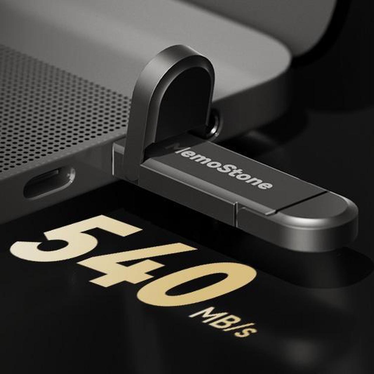 Alt view image 4 of 5 - MemoStone US4 Type-C USSD 1TB Flash Drive SSD Memory Stick, USB 3.1 Gen 2, 540MB/s External Solid State Disk, Type A & C 2-in -1 Dual Drive