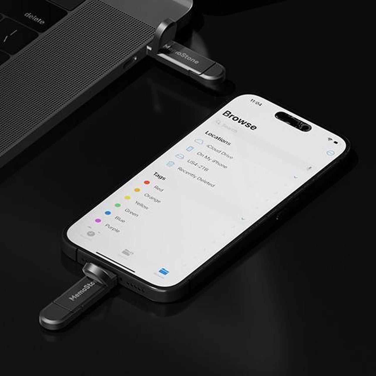Alt view image 5 of 5 - MemoStone US4 Type-C USSD 1TB Flash Drive SSD Memory Stick, USB 3.1 Gen 2, 540MB/s External Solid State Disk, Type A & C 2-in -1 Dual Drive