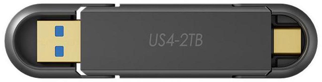 Alt view image 3 of 5 - MemoStone US4 Type-C USSD 1TB Flash Drive SSD Memory Stick, USB 3.1 Gen 2, 540MB/s External Solid State Disk, Type A & C 2-in -1 Dual Drive