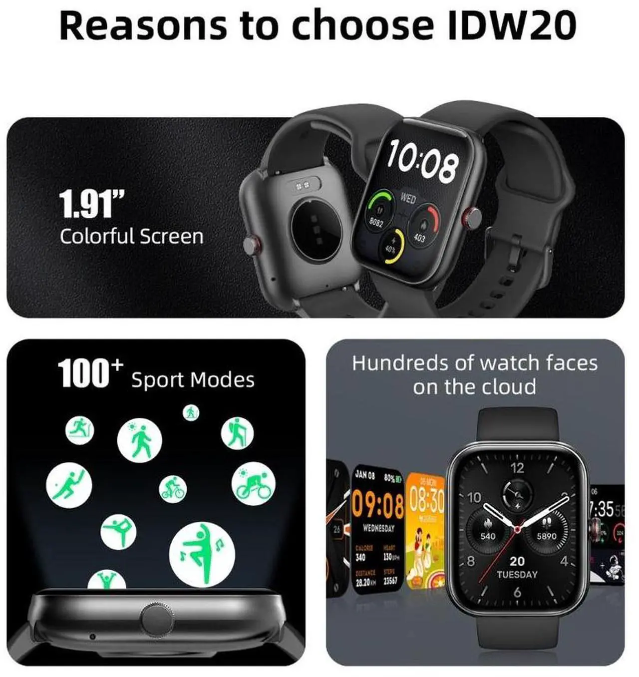Alt view image 2 of 5 - Bluetooth calling smart watch for
sportsand health, heartrate and olo0d oxcen mor