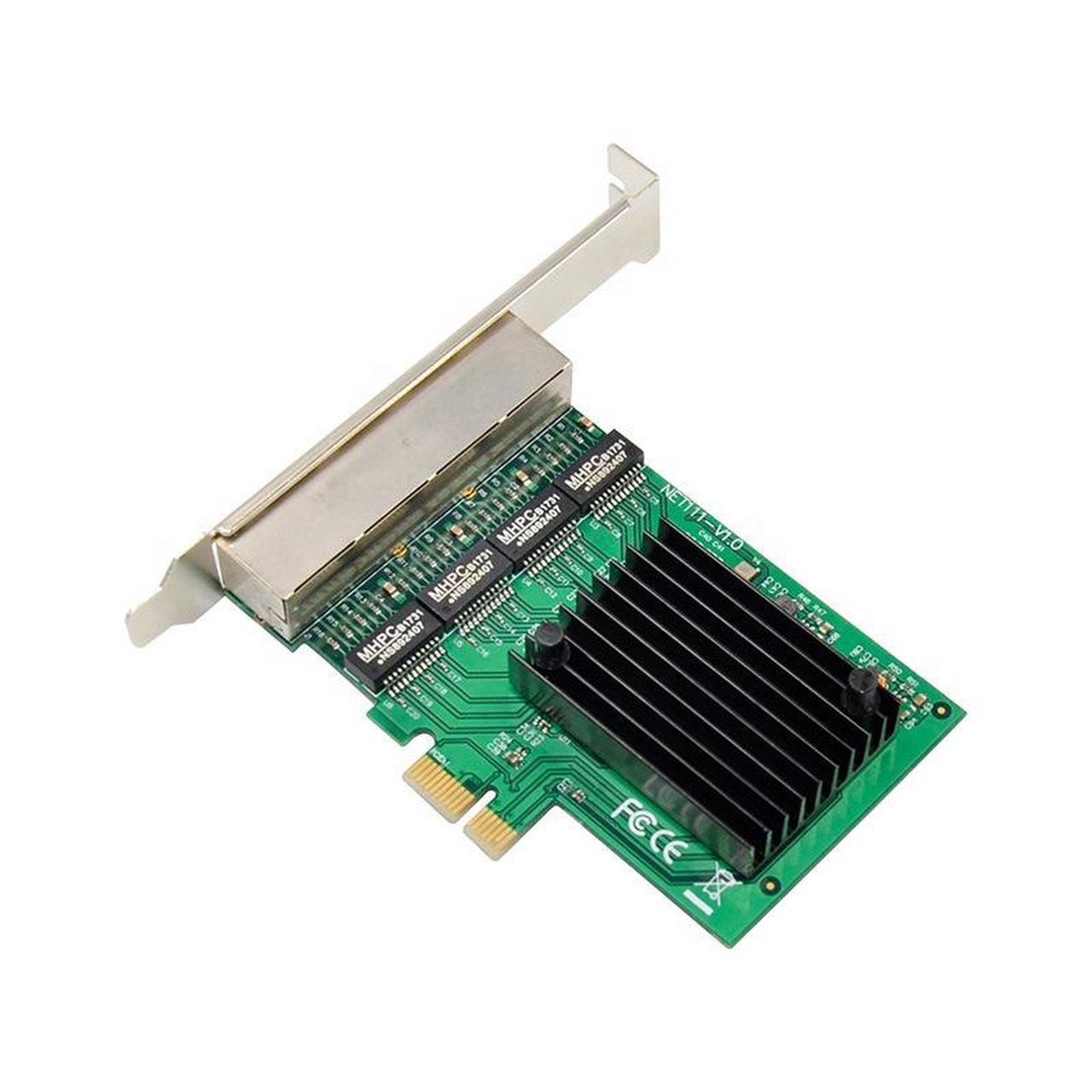 Alt view image 2 of 4 - Four-port Gigabit network card,PclEXl interface server network card, aggregation software router,PClEnetwork card,RTL8111F